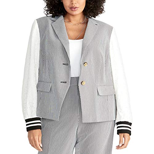 Plus Size Billie Mixed-Media Jacket