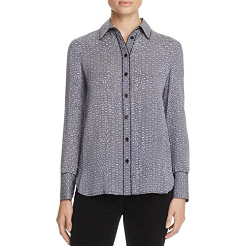 Tory Burch Womens Cherie Silk Printed Button-Down Top