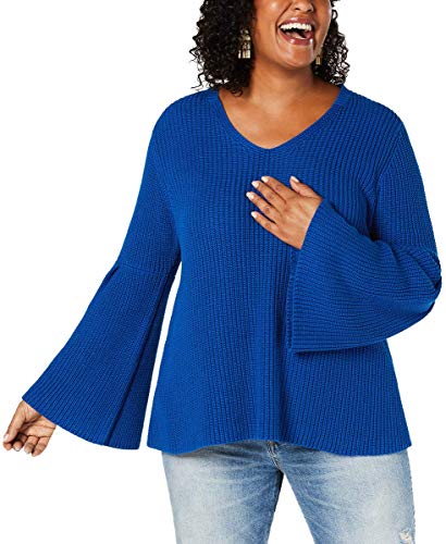 Plus Size Trumpet-Sleeve Sweater
