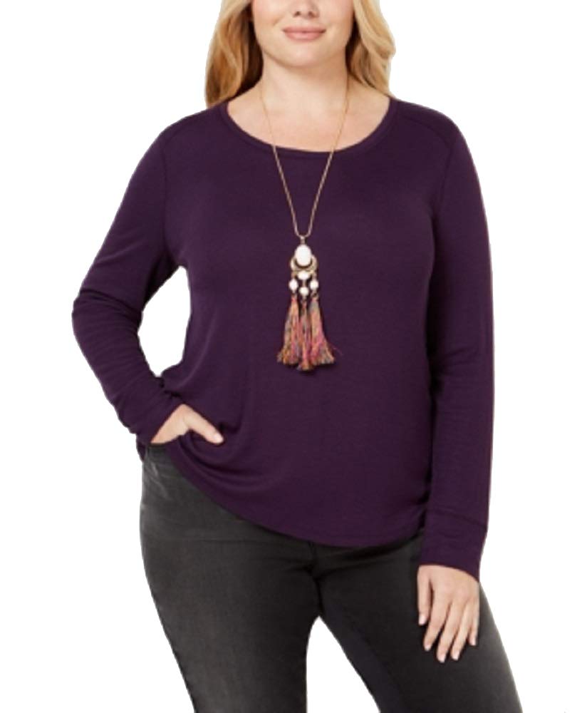 I.N.C. Plus Size Ribbed Shirttail Top