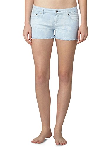 Roxy Juniors Lovin Tie Dye Denim Short, Wan Blue, 28