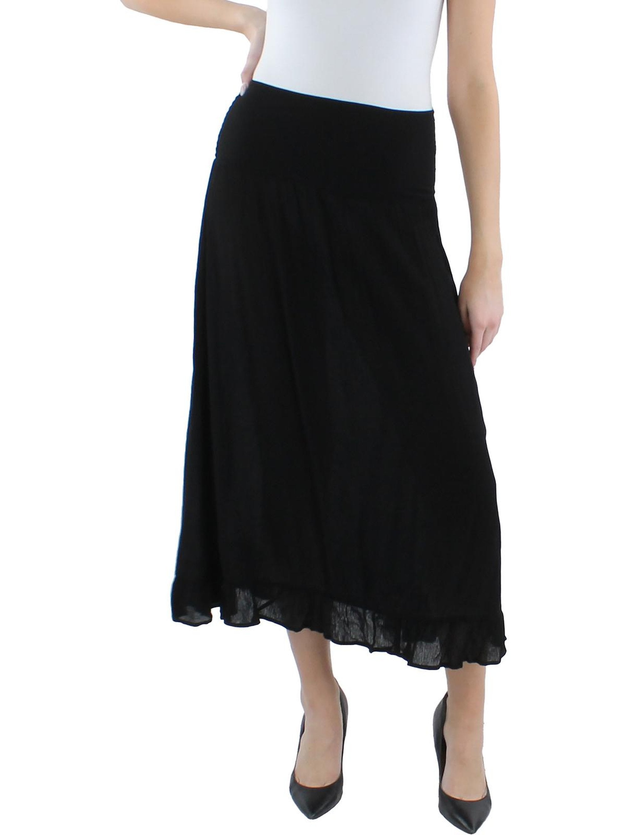 INC International Concepts Solid Crinkle Gauze Skirt