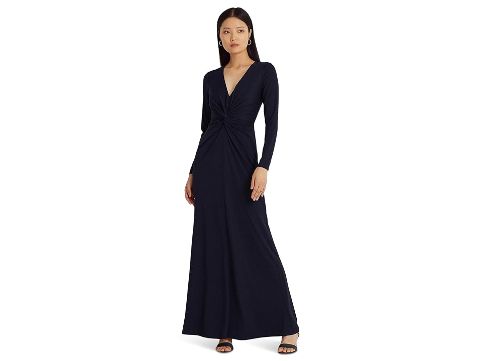 Women's Twisted Long-Sleeve Gown