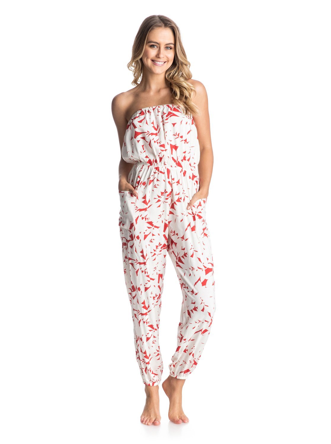 Roxy Junior'S Funnel Of Love Printed Woven Romper