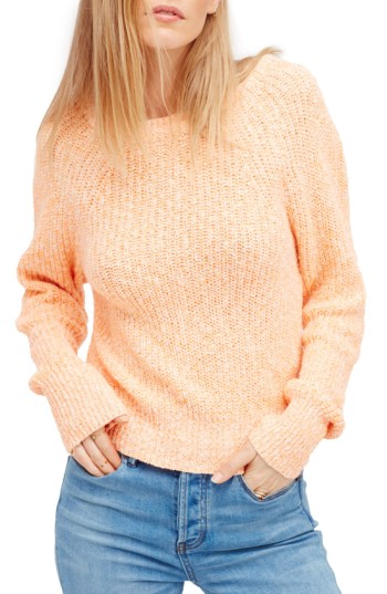 Free People Womens Electric City Knit Long Sleeves Pullover Sweater