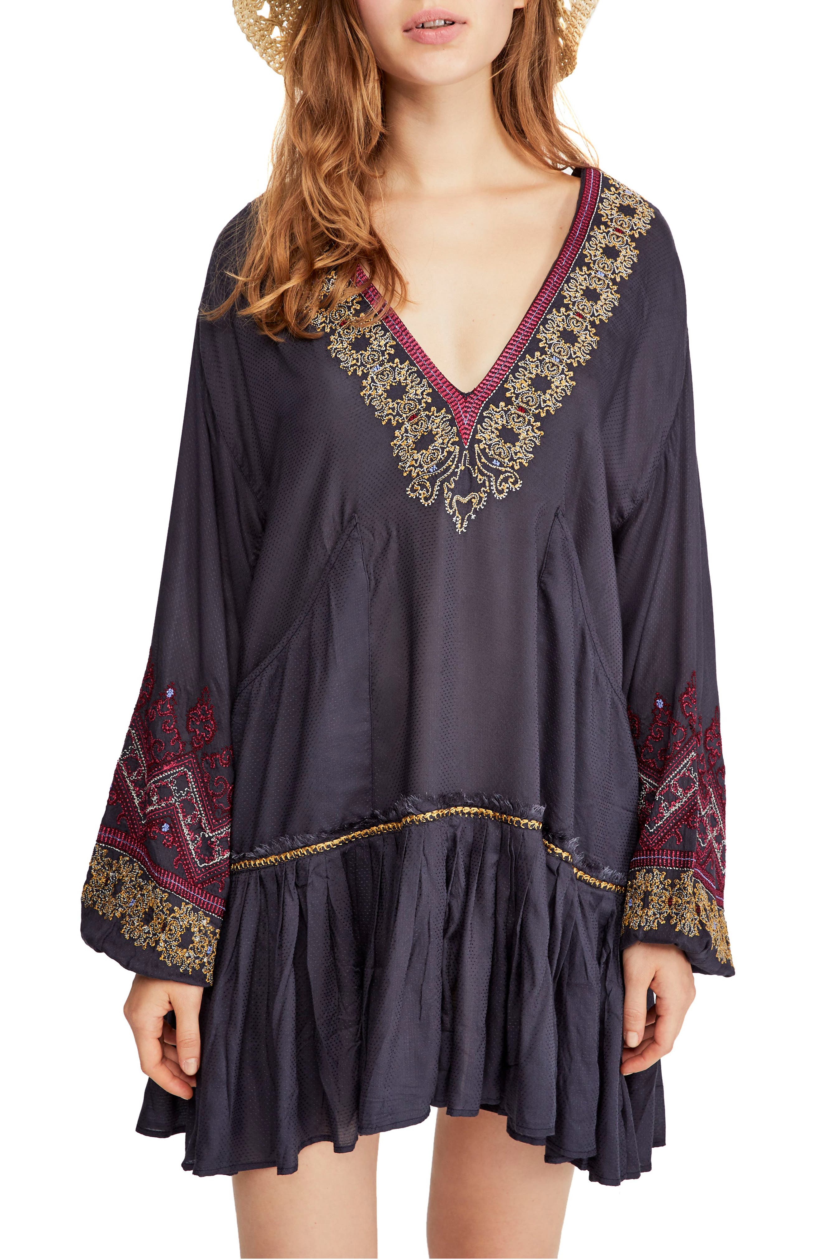 Free People Wild One Embroidered Peasant Dress