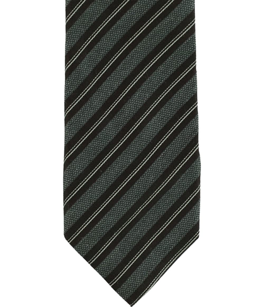 Vince Camuto Mens Passione Stripe Self-tied Necktie, Grey, One Size