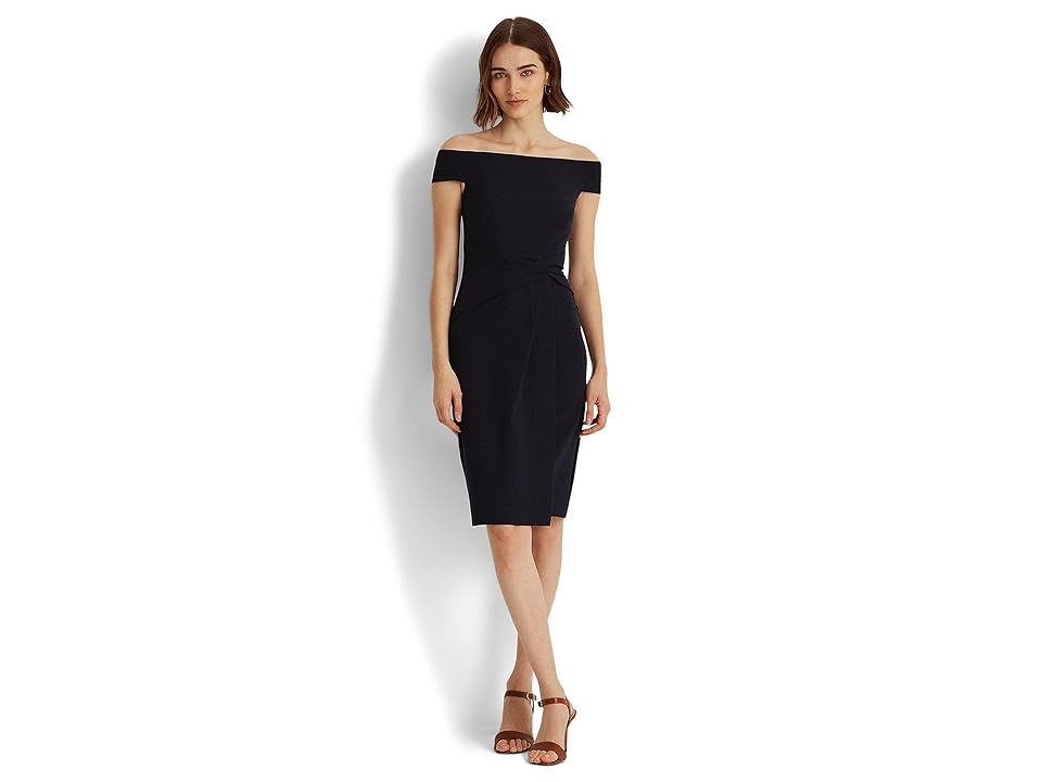 Crepe Off-the-Shoulder Dress