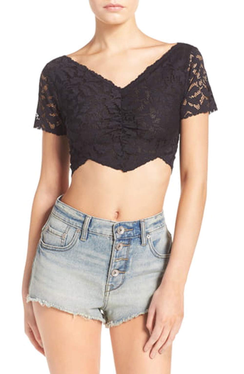 Free People Love Cropped Lace Bralette OB576590