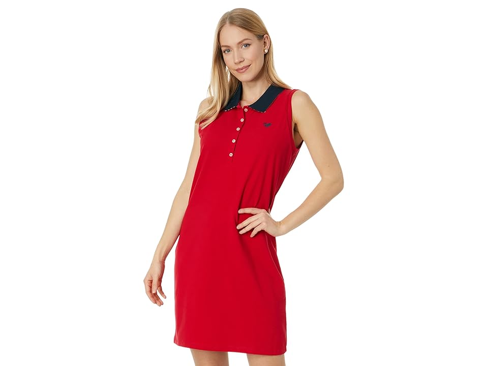Women's Piqu� Knit Sleeveless Polo Dress