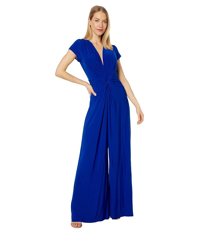 Twist-Front Plunge Jumpsuit