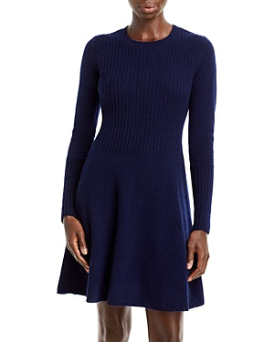 Aqua Womens Ruffled Mini Sweaterdress