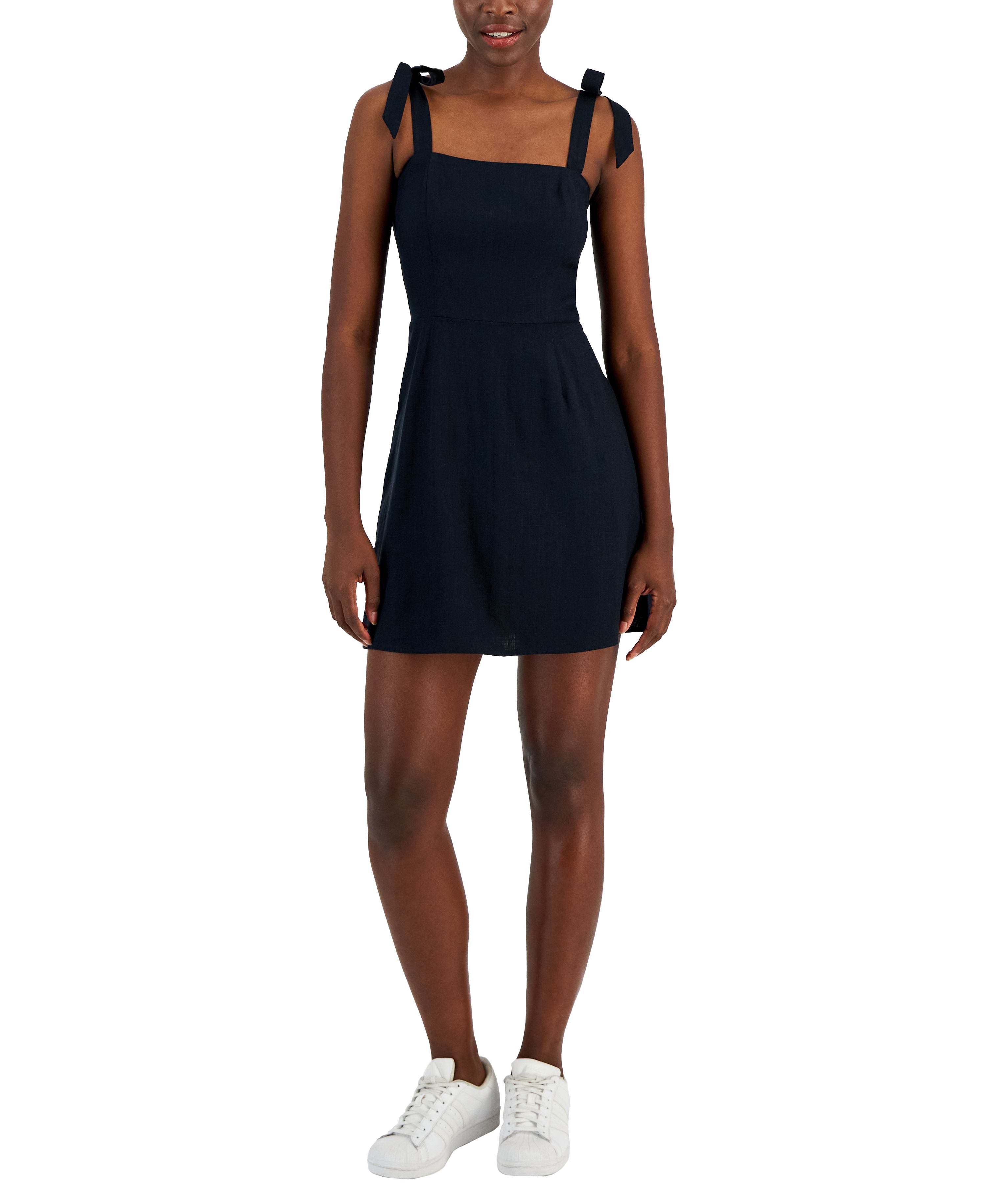 Women's Linen-Blend Mini Dress