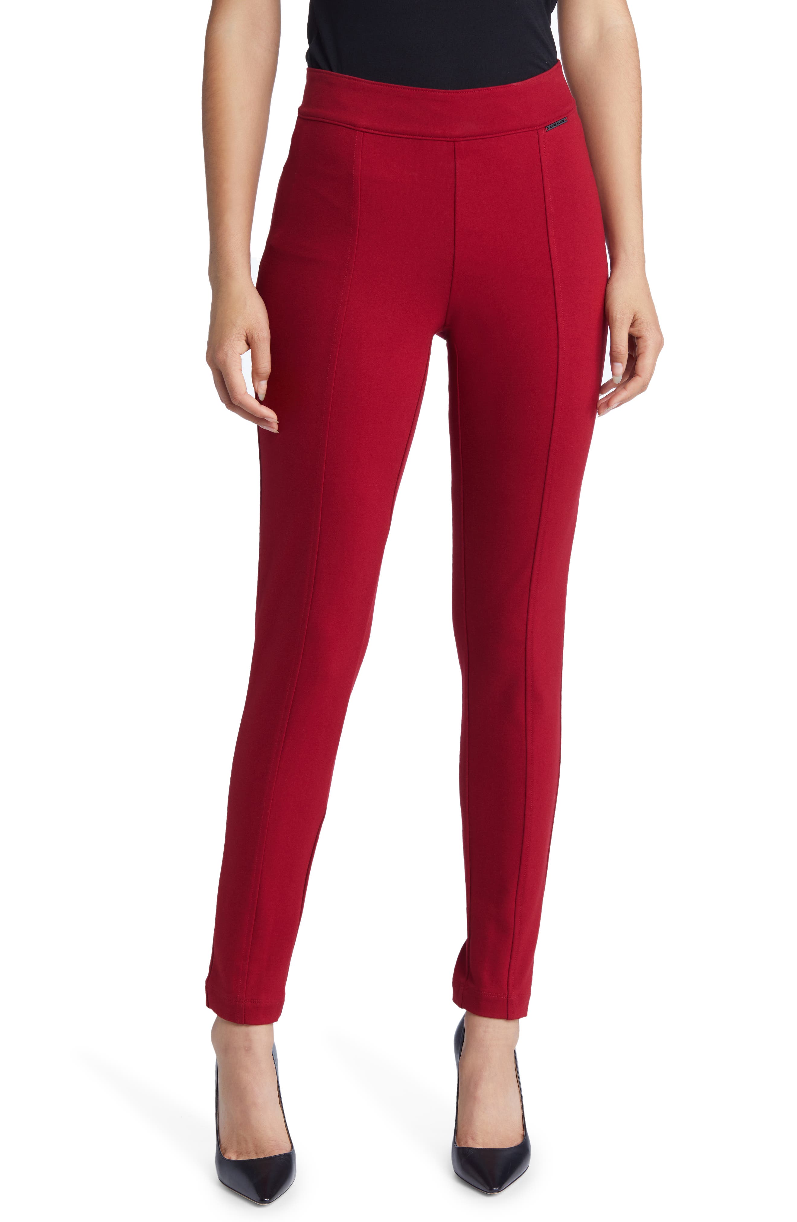 Anne Klein Compression High Waist Straight Leg Ponte Leggings