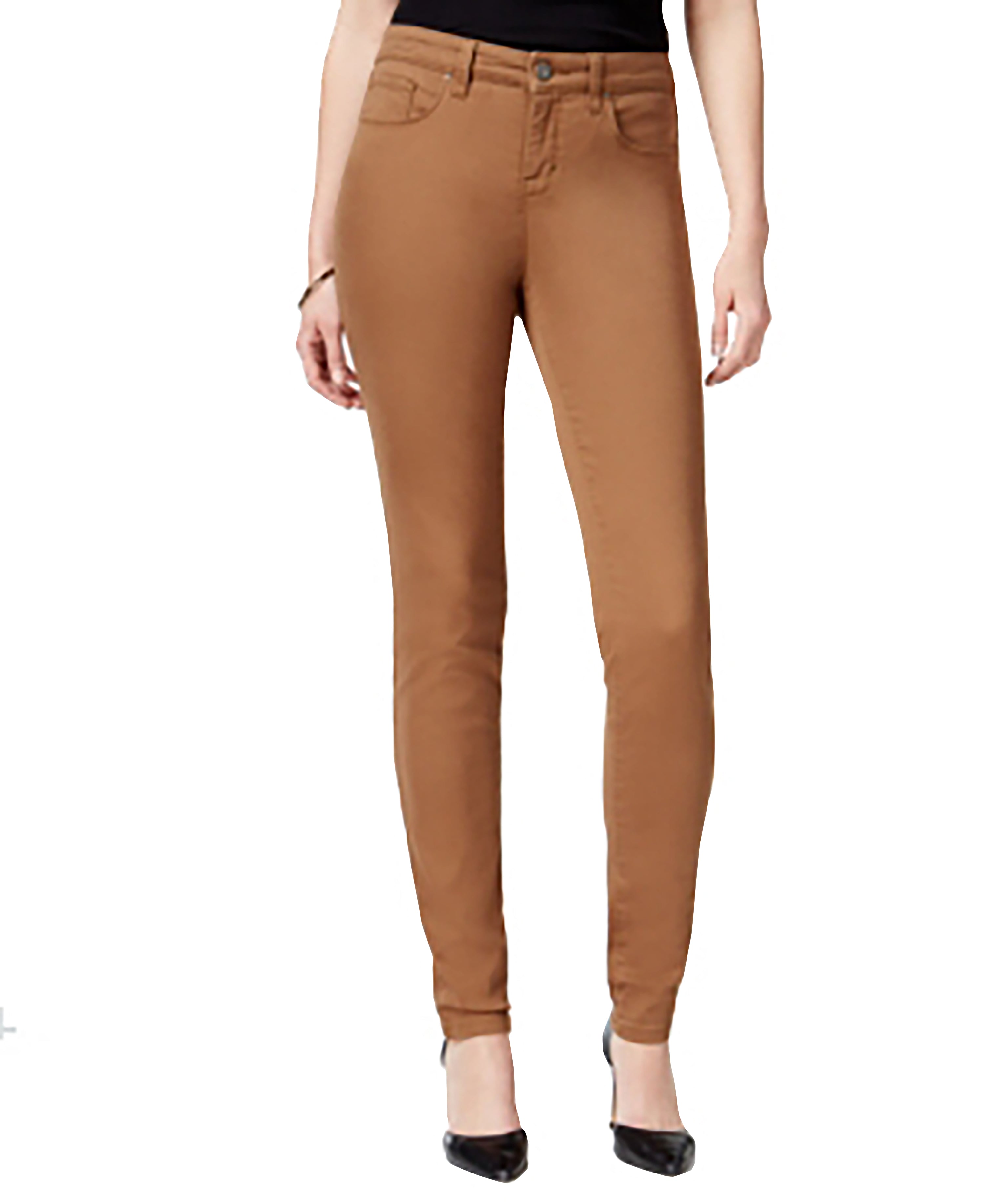 Style & Co. Petite Curvy-Fit Skinny Jeans Tobacco 14P