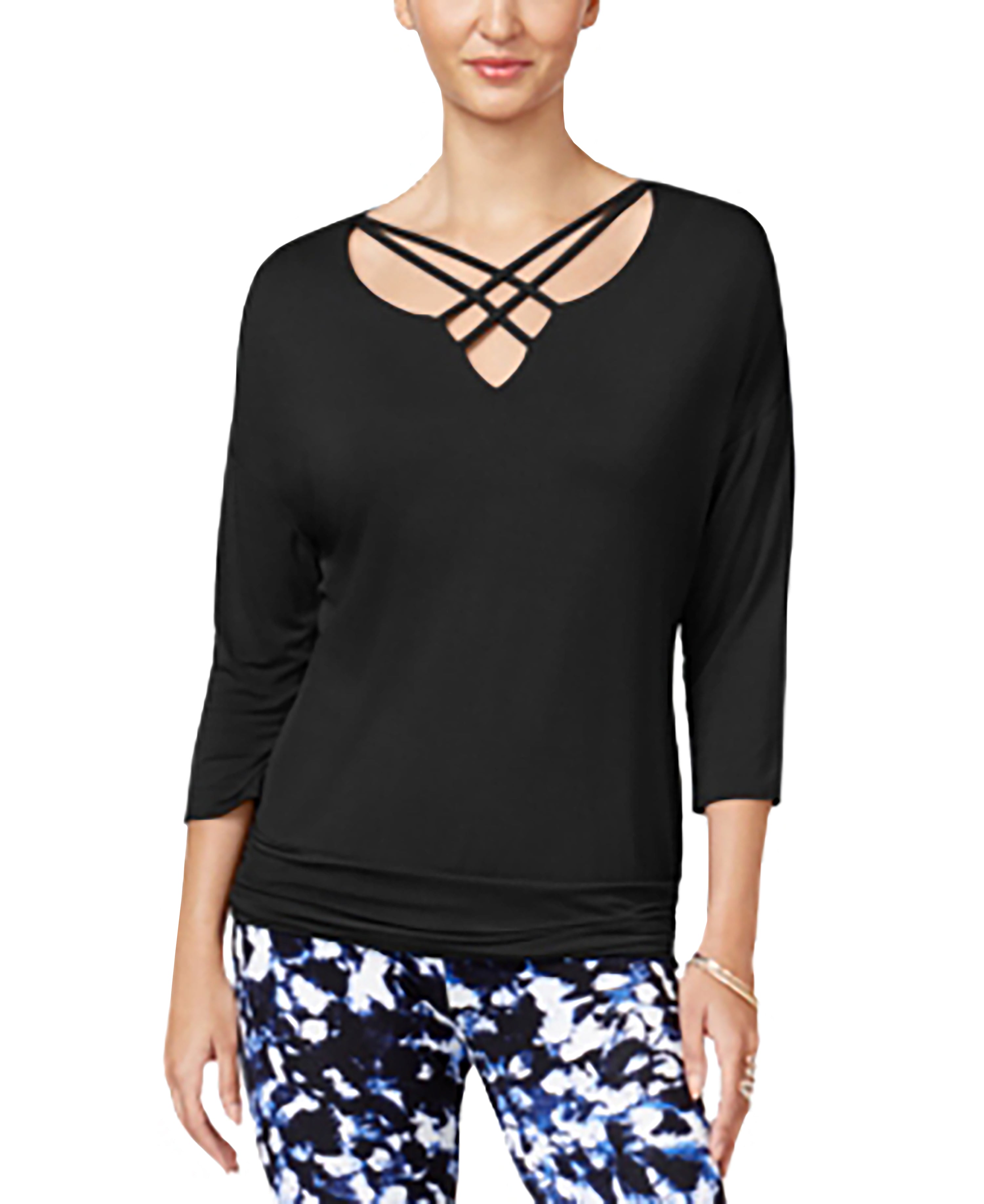 Thalia Sodi Lattice Trim Top