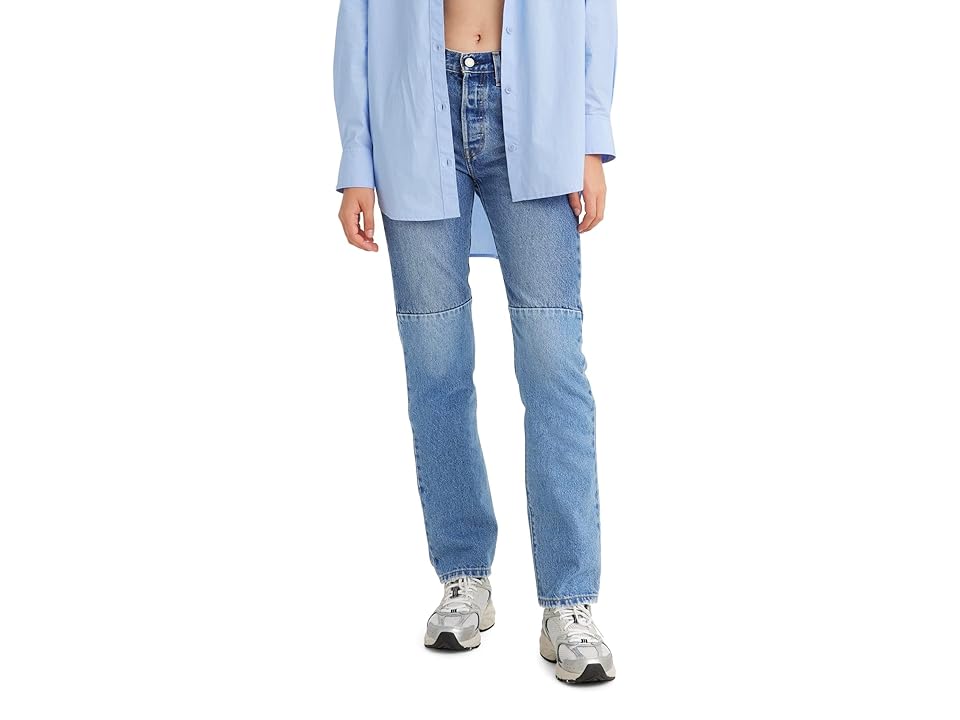 Women's 501� Pieced Straight-Leg Mid Rise Jeans
