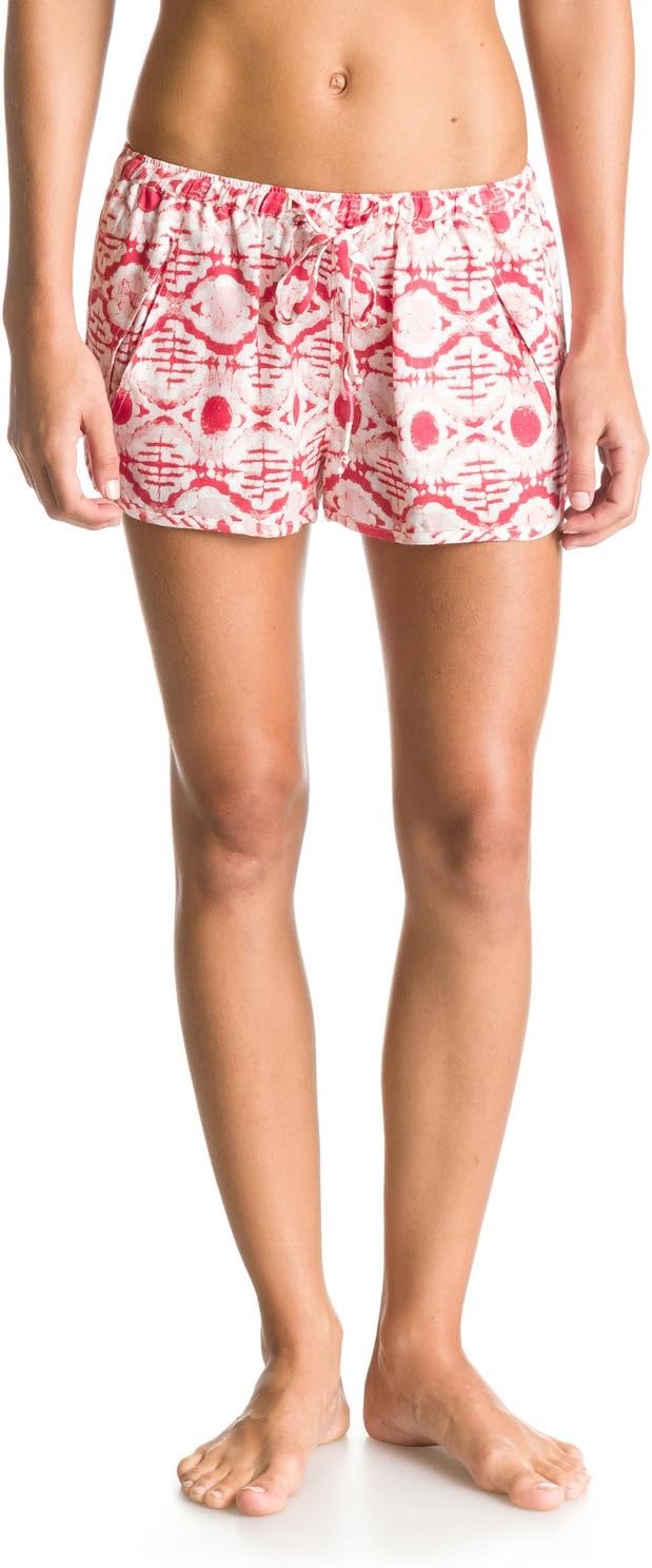 Roxy Junior's Run Away Short, Bloom Pink Eye Batik Print, Small