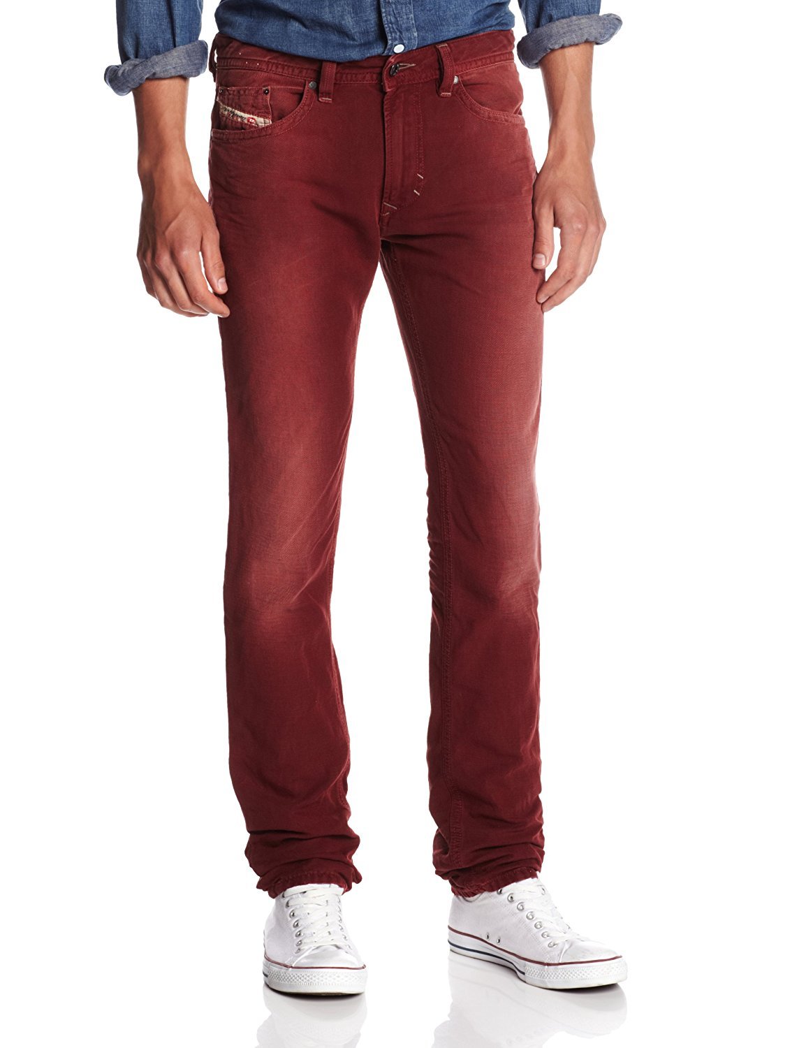 Diesel Men's Thavar Slim Skinny Pant 0818V Red