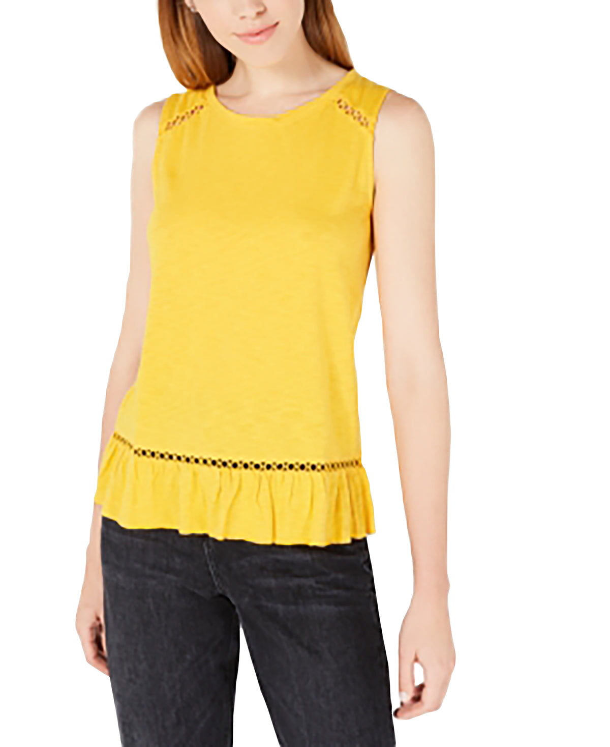 Ruffled Cross-Over Back Top