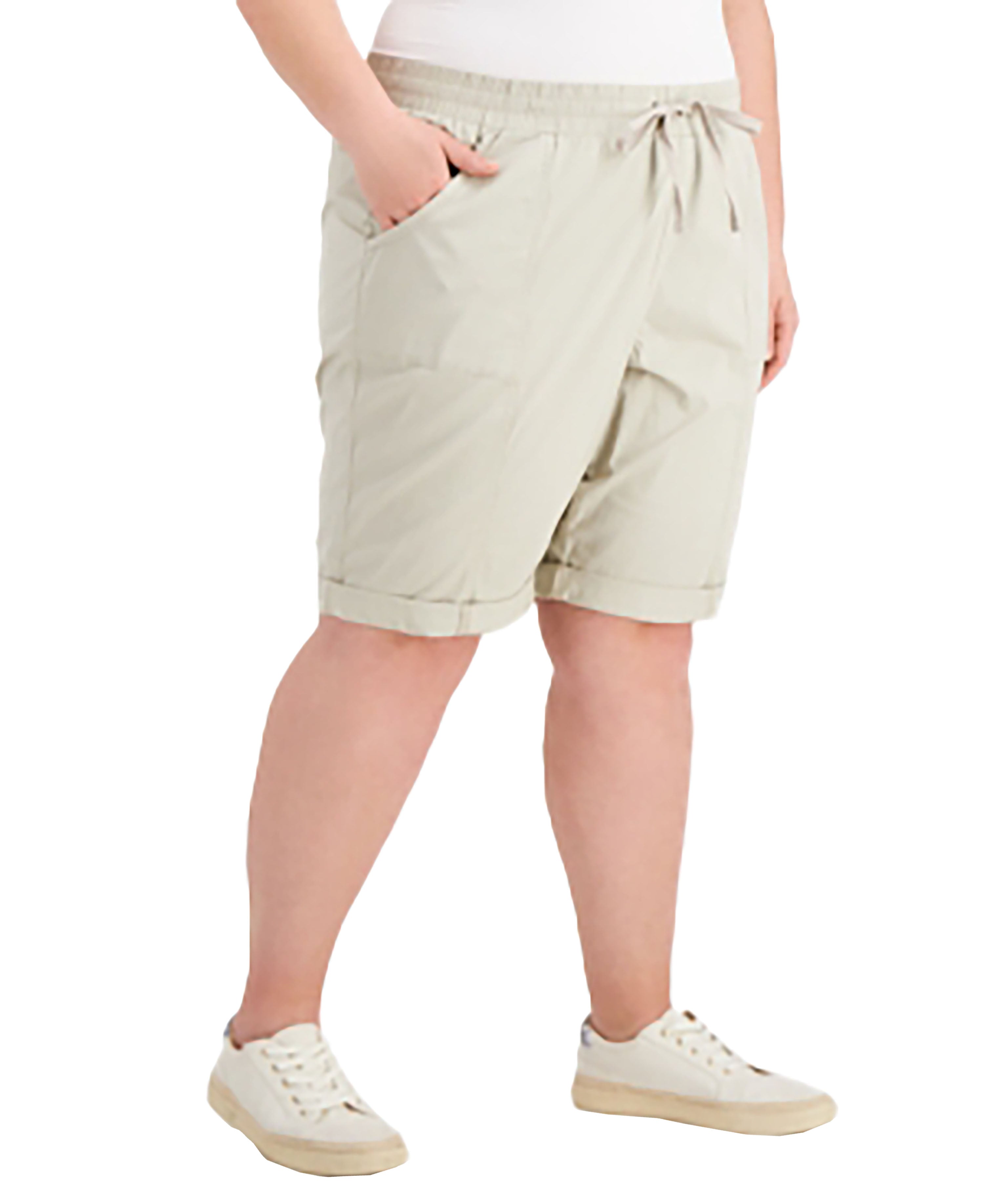 Plus Size Drawstring Shorts