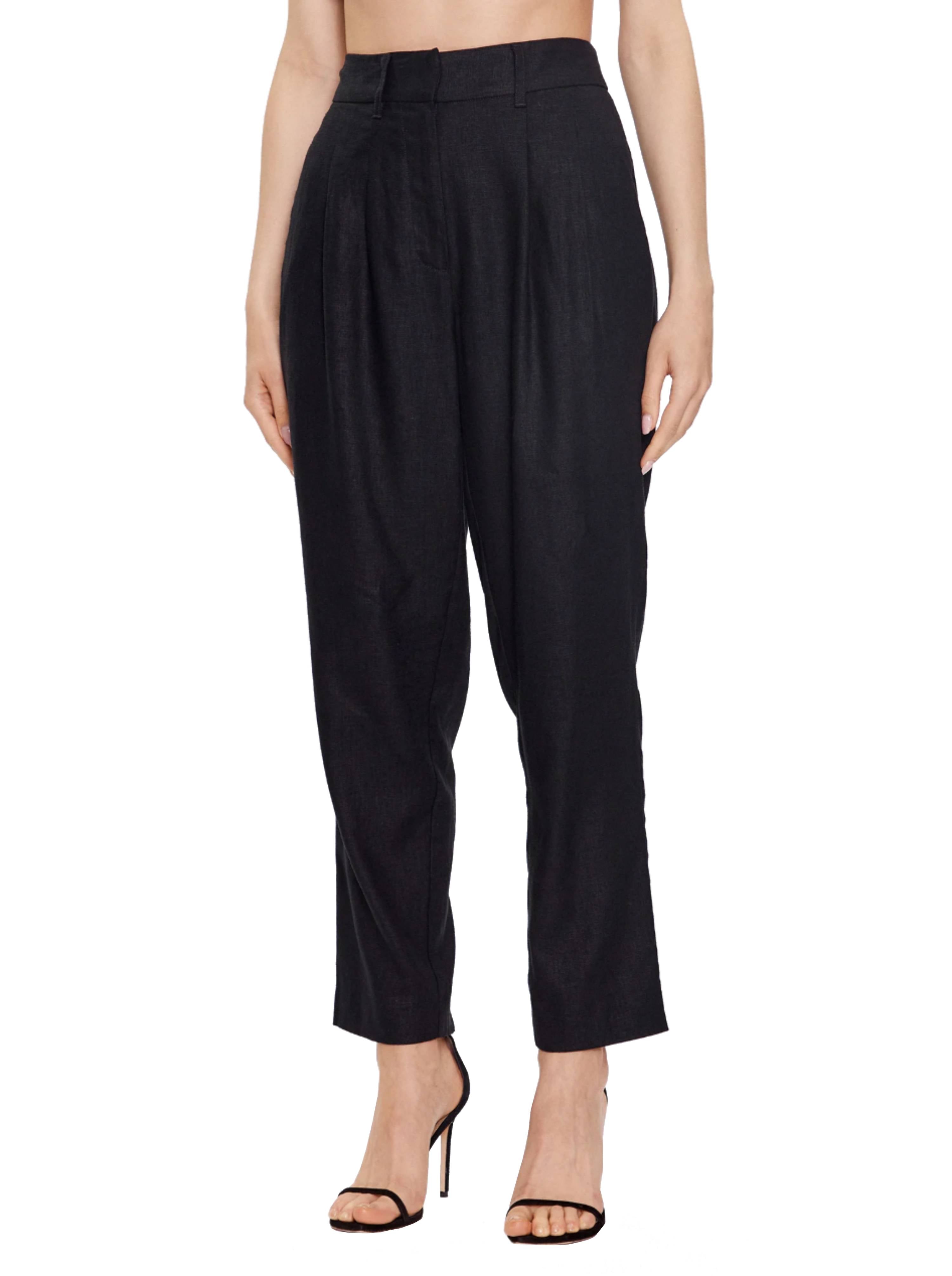 Women's Pleated Straight-Leg Pants