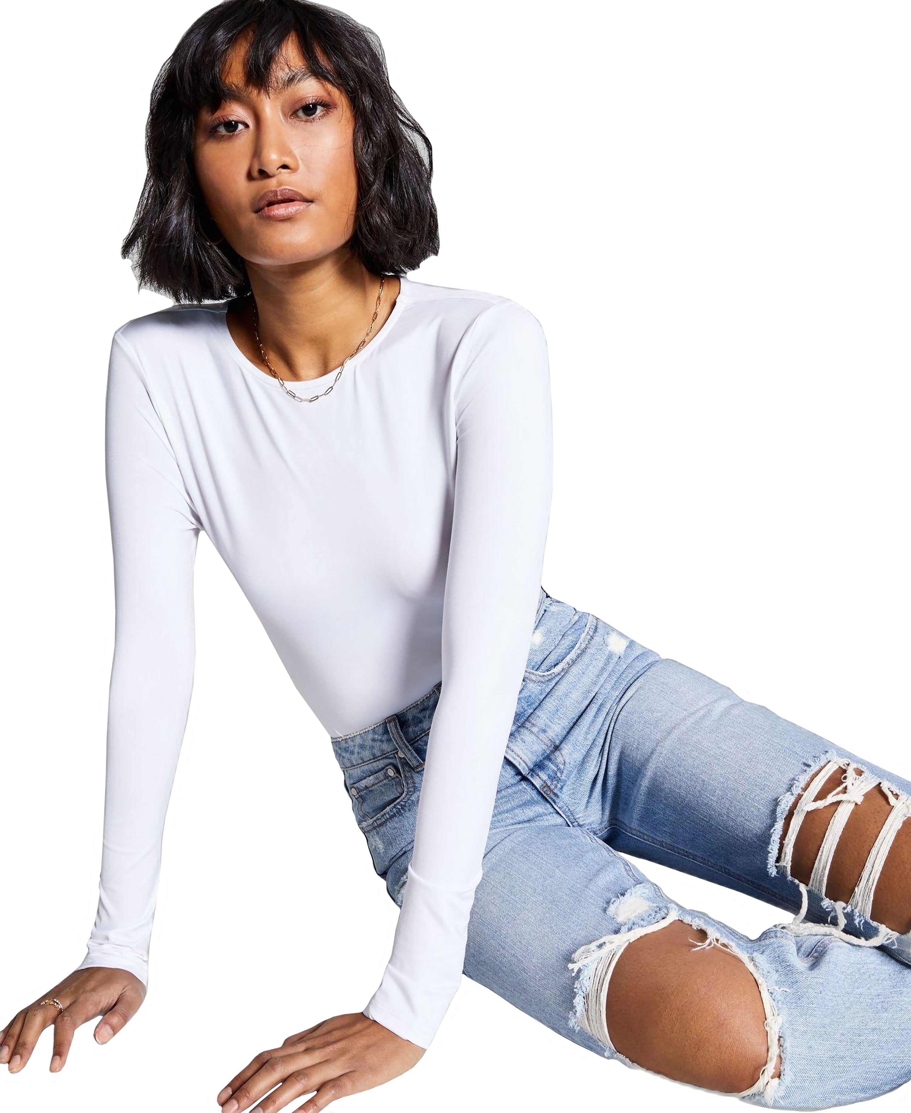 Women's Long Sleeve Crewneck Bodysuit