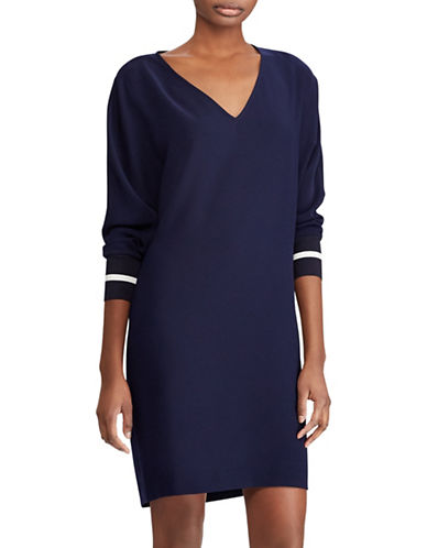 Lauren By Ralph Lauren Womens Petite Crepe Shift Dress