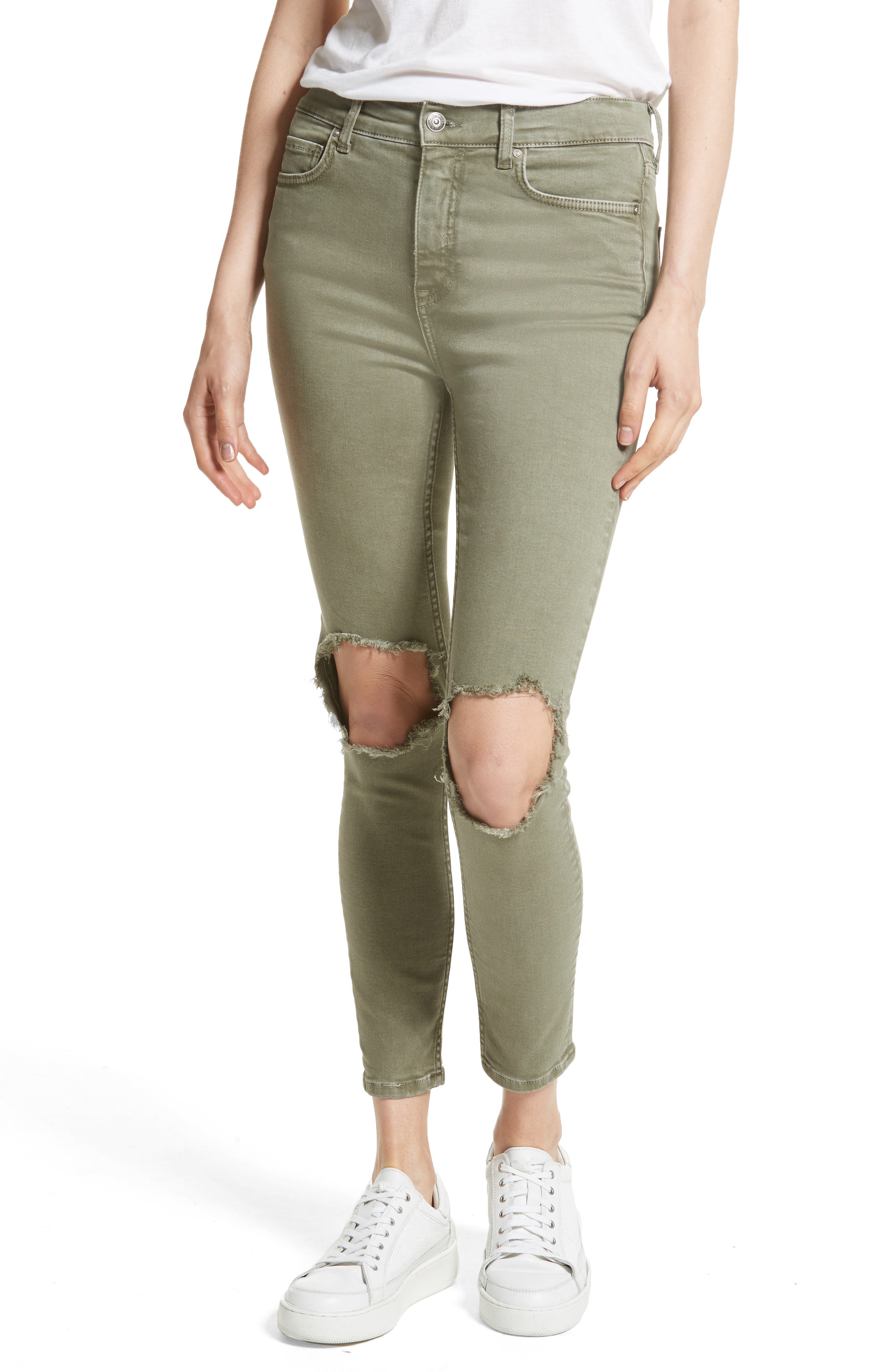 Free People Busted Knee Skinny Jeans