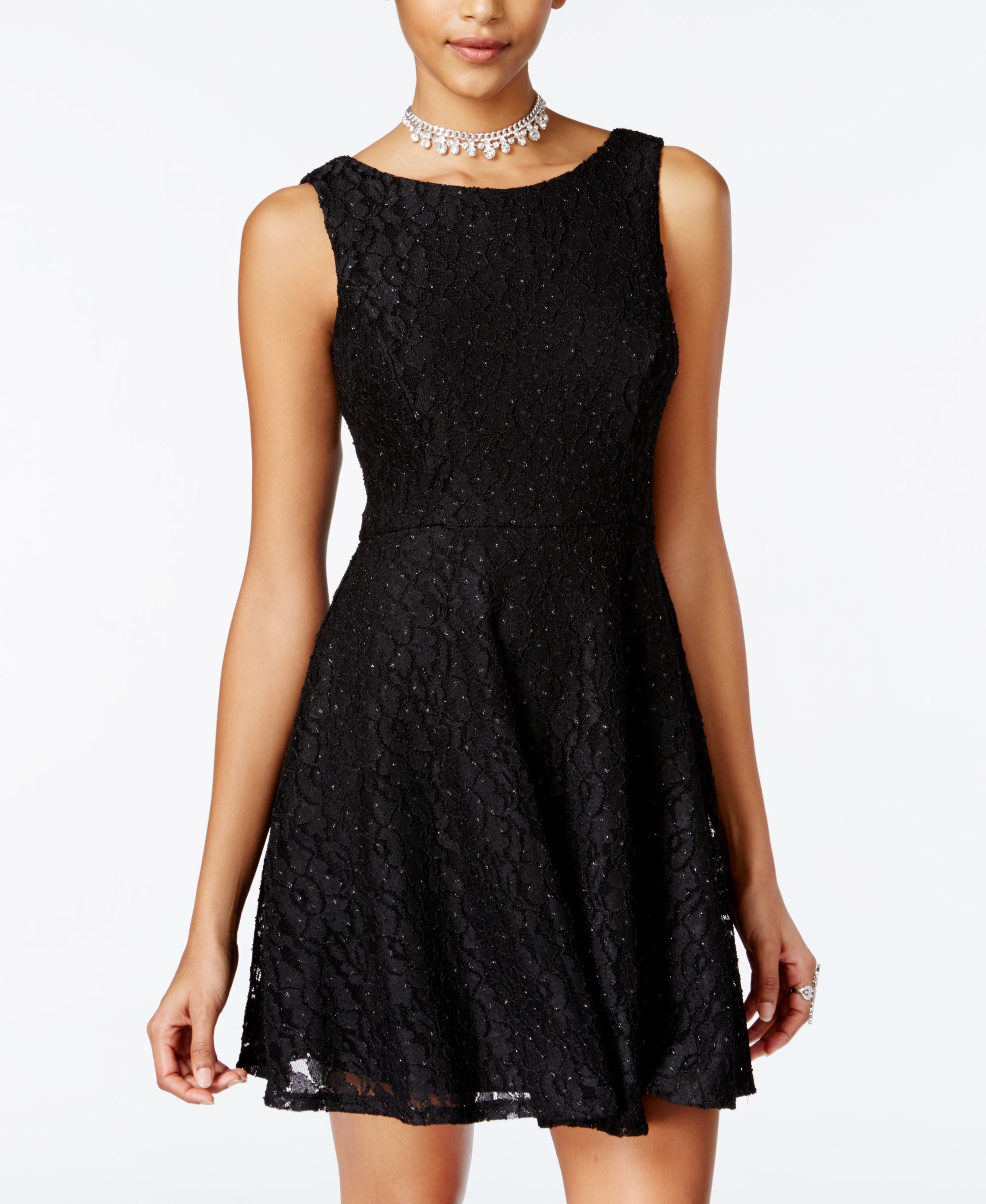Speechless Juniors Glittered Lace Dress