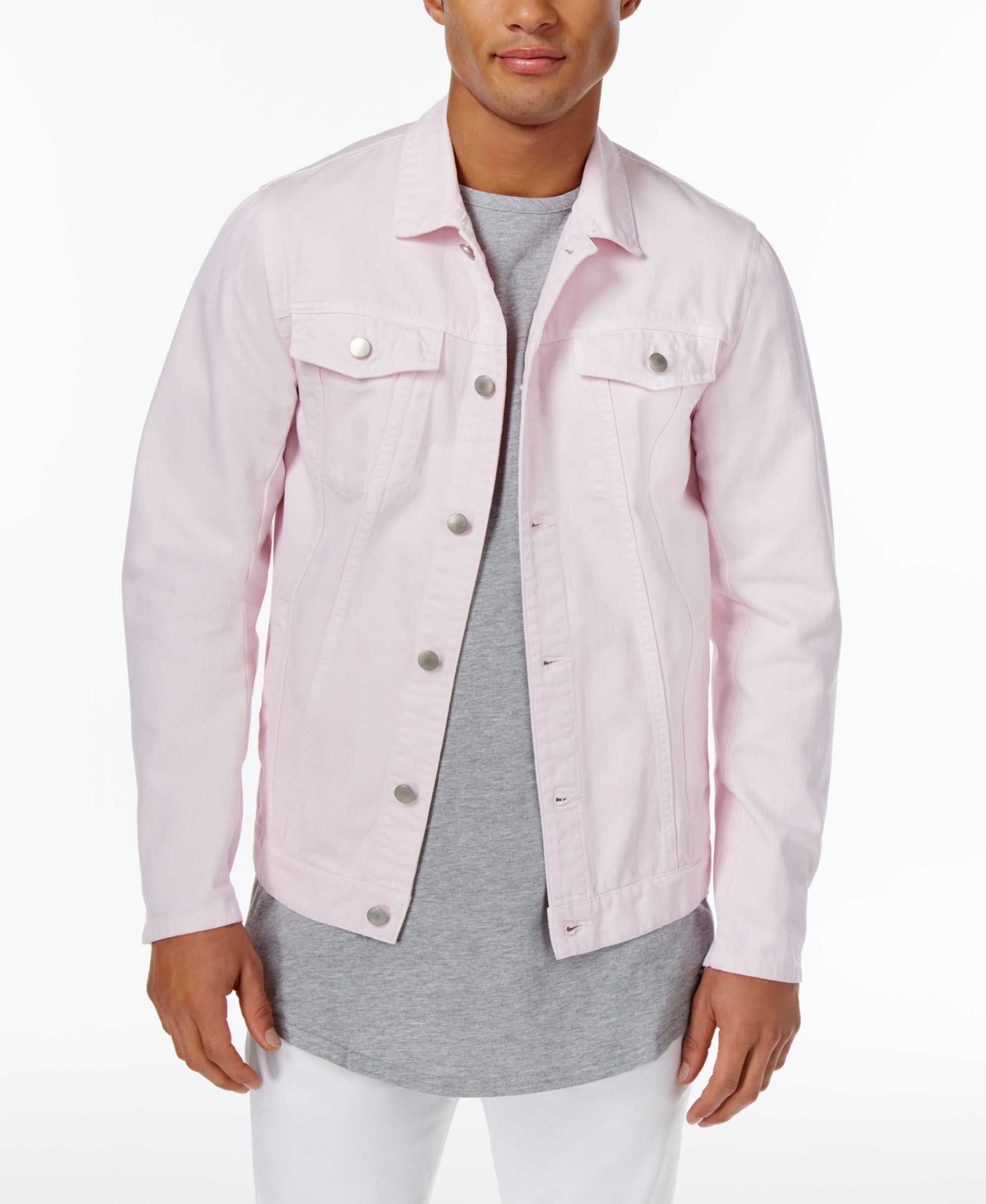 Jaywalker Mens Pink Trucker Jacket