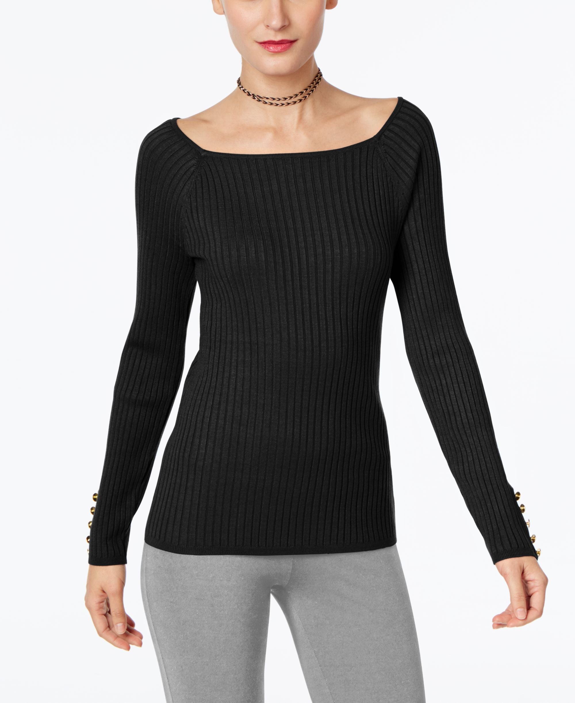 INC International Concepts Petite Ribbed Sweater