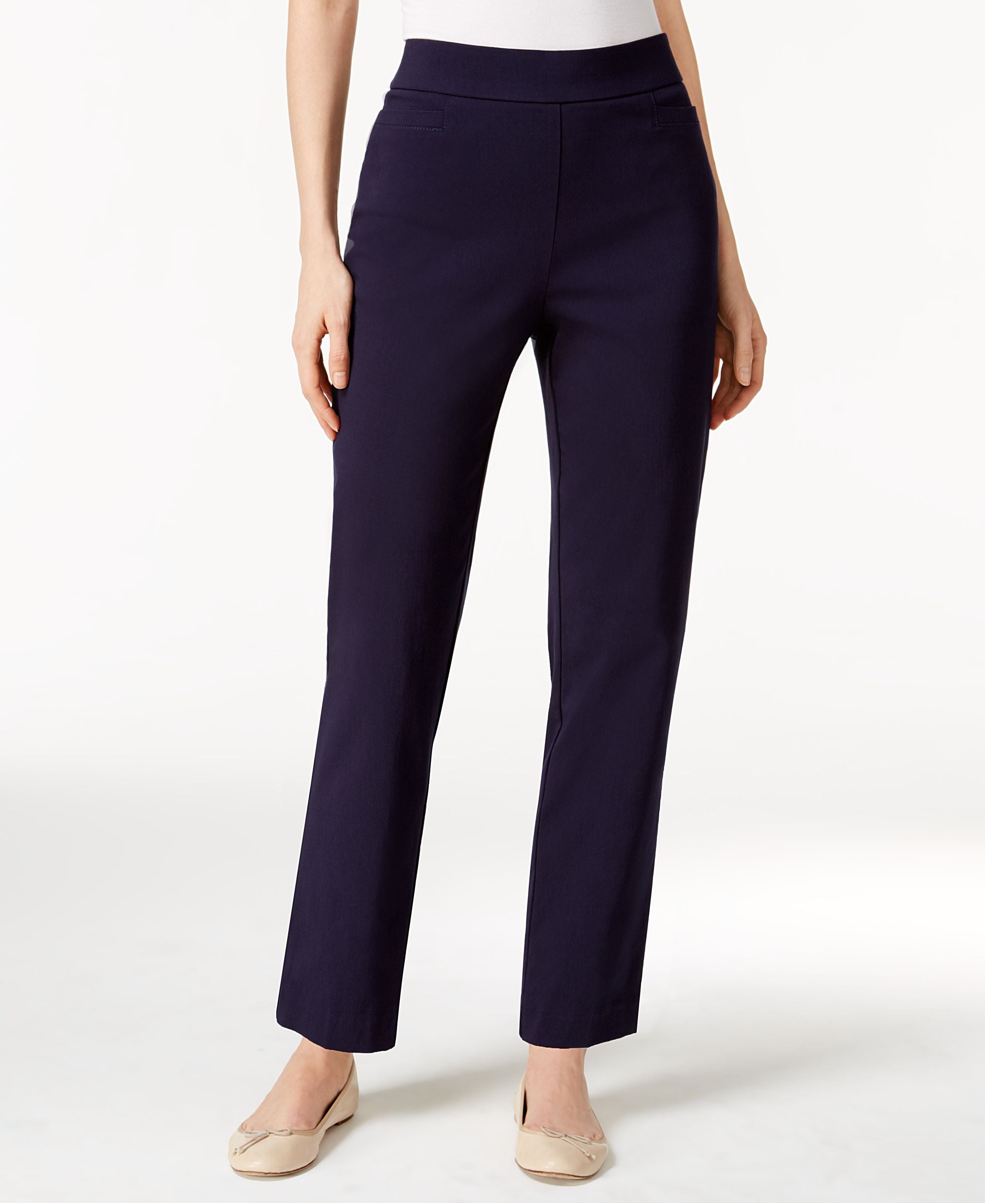 Alfred Dunner Classics Allure Pull On Slim Leg Pants