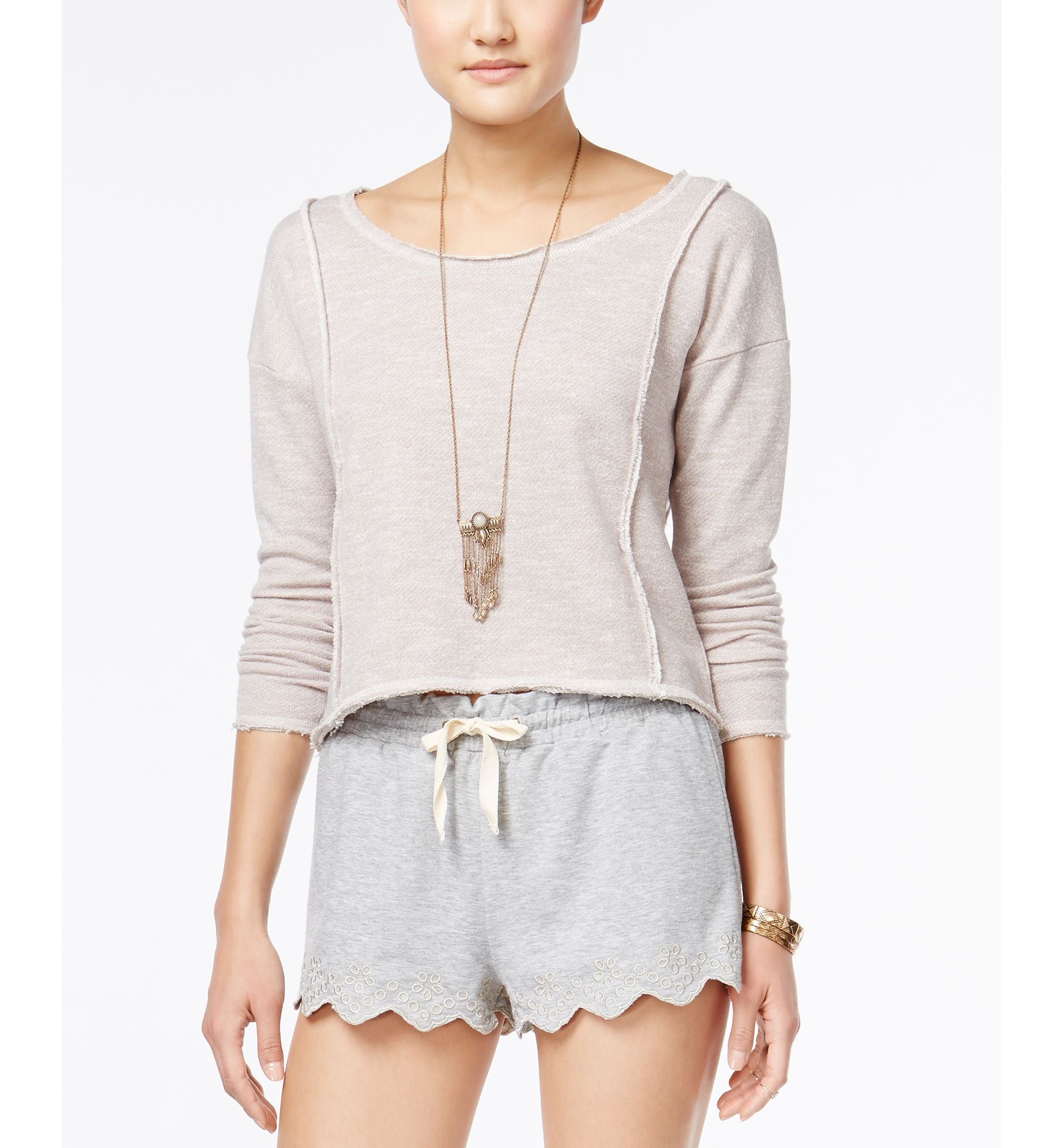 American Rag Open Back Crochet Top