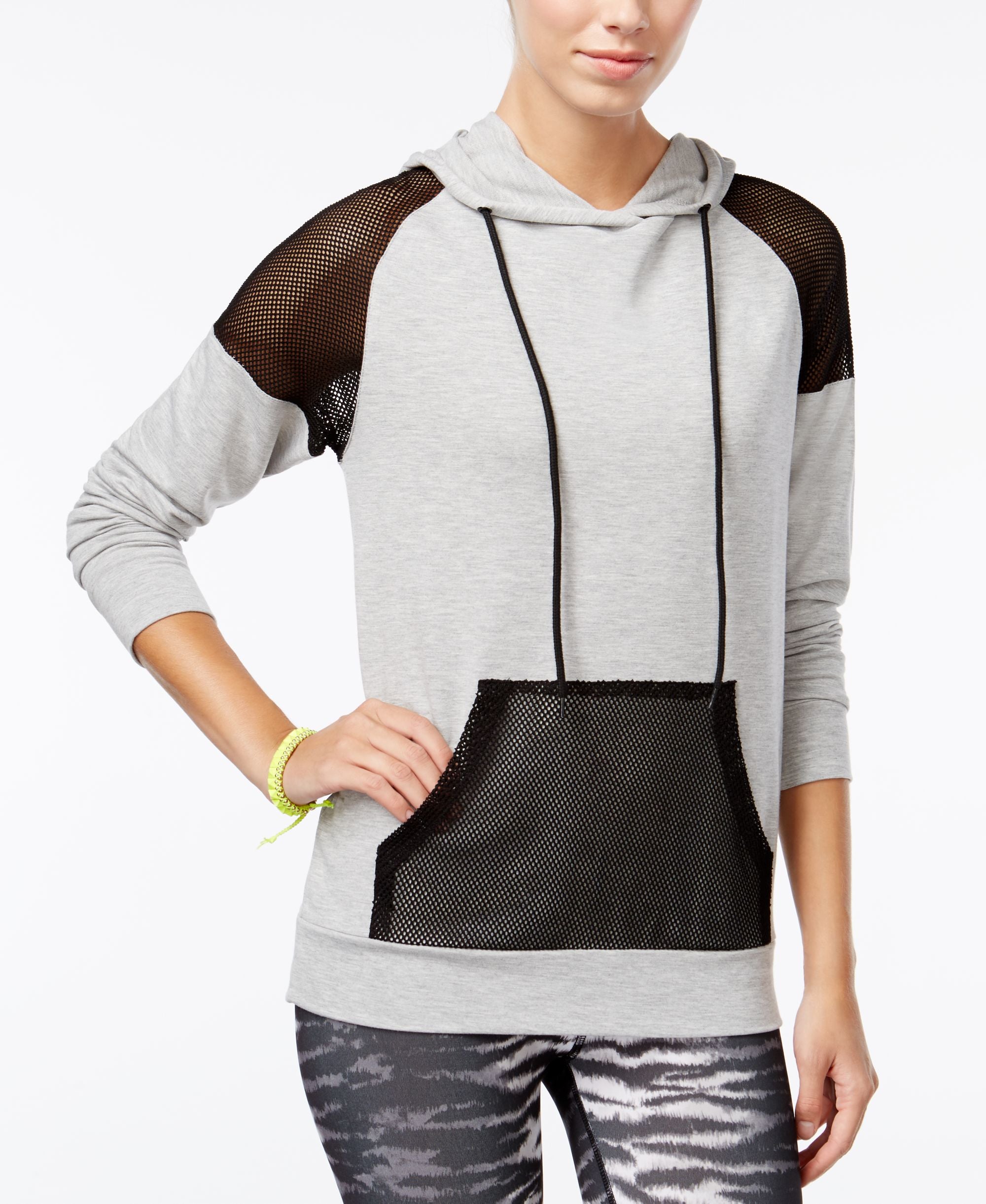 Material Girl Active Juniors Mesh Inset Hoodie
