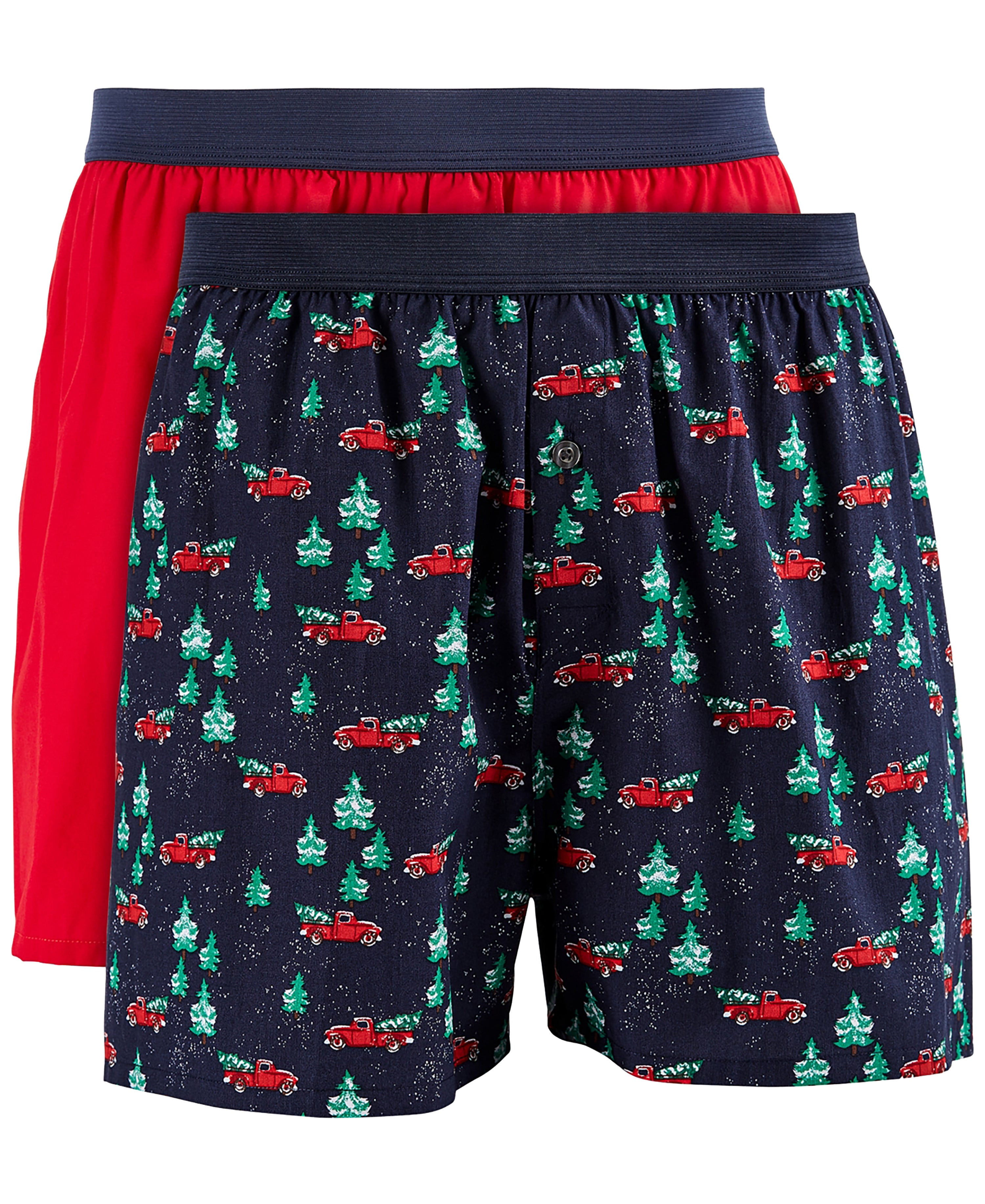 Men's 2-pk. Patterned & Solid Boxer Shorts