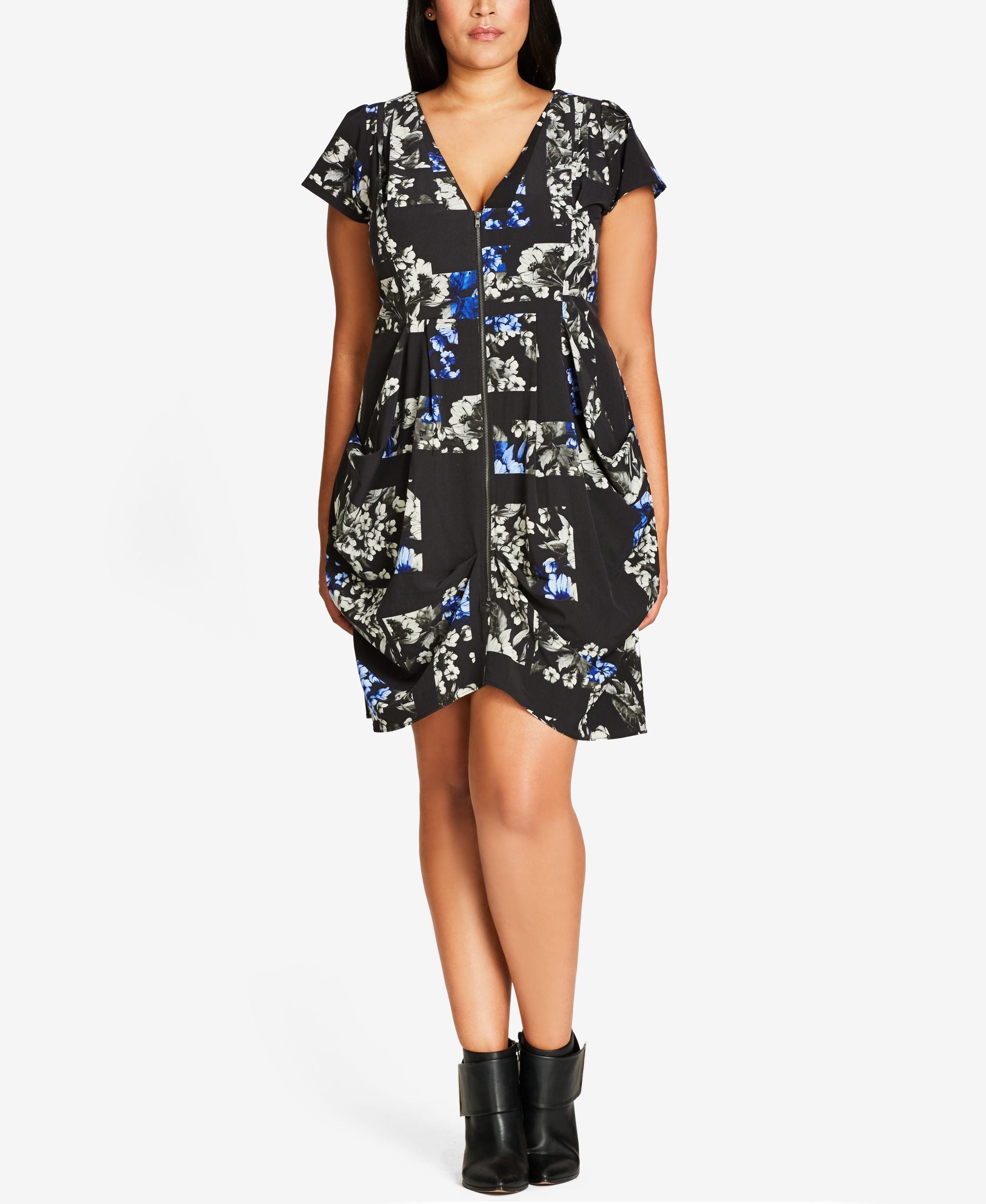 City Chic Trendy Plus Size Printed Tunic Dress