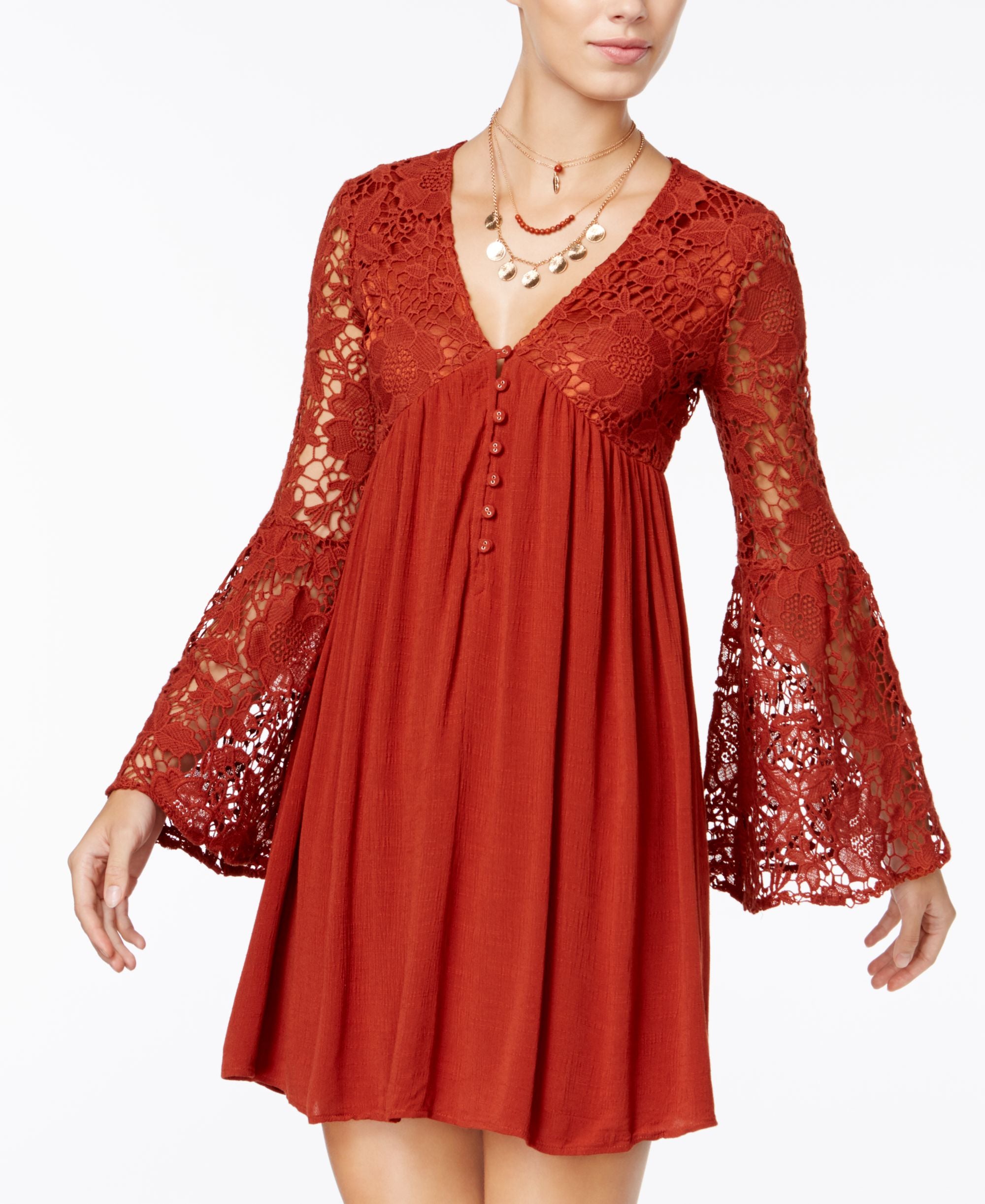 American Rag Bell Sleeve Babydoll Dress