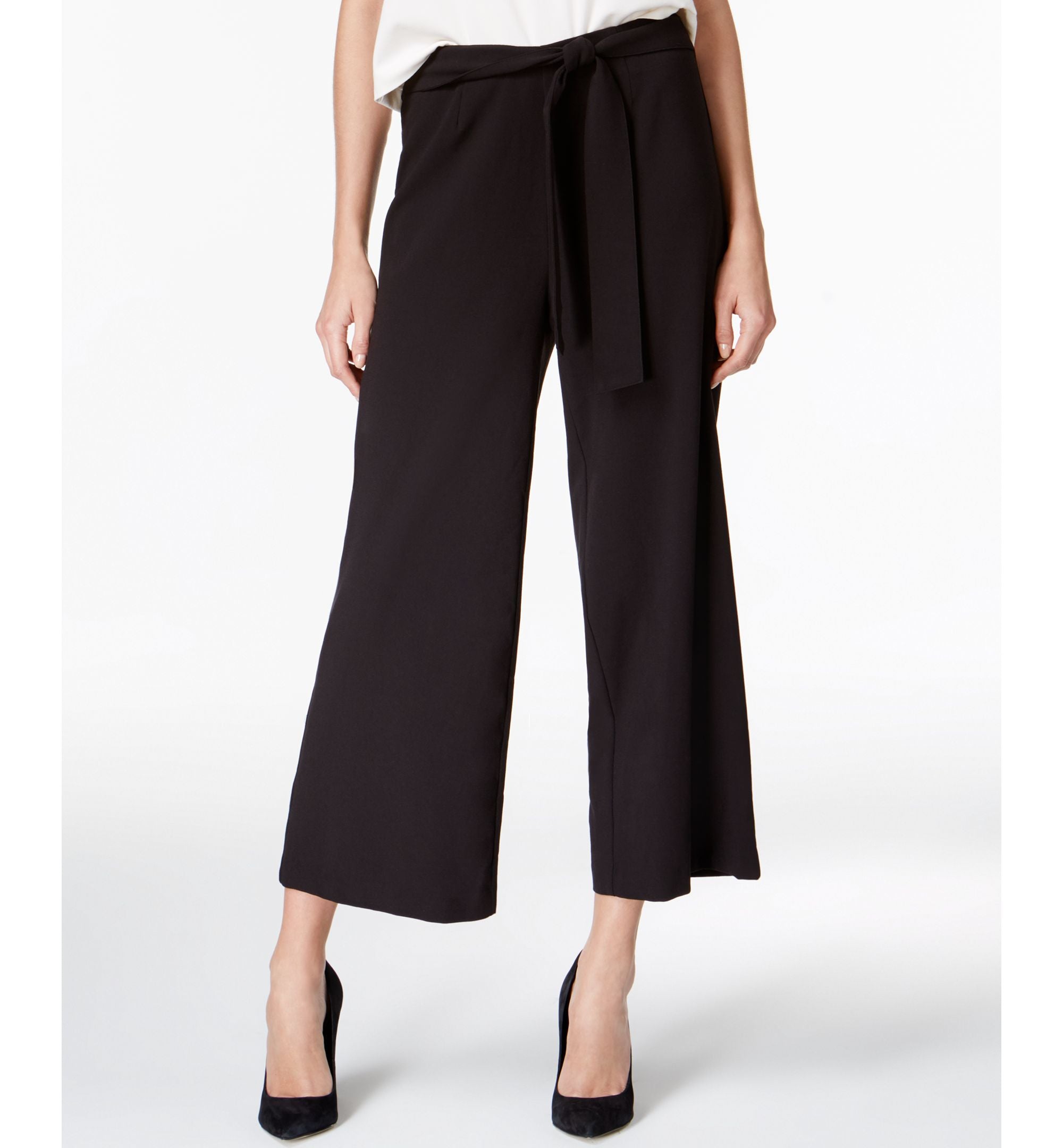 Kensie Cropped Wide Leg Pants