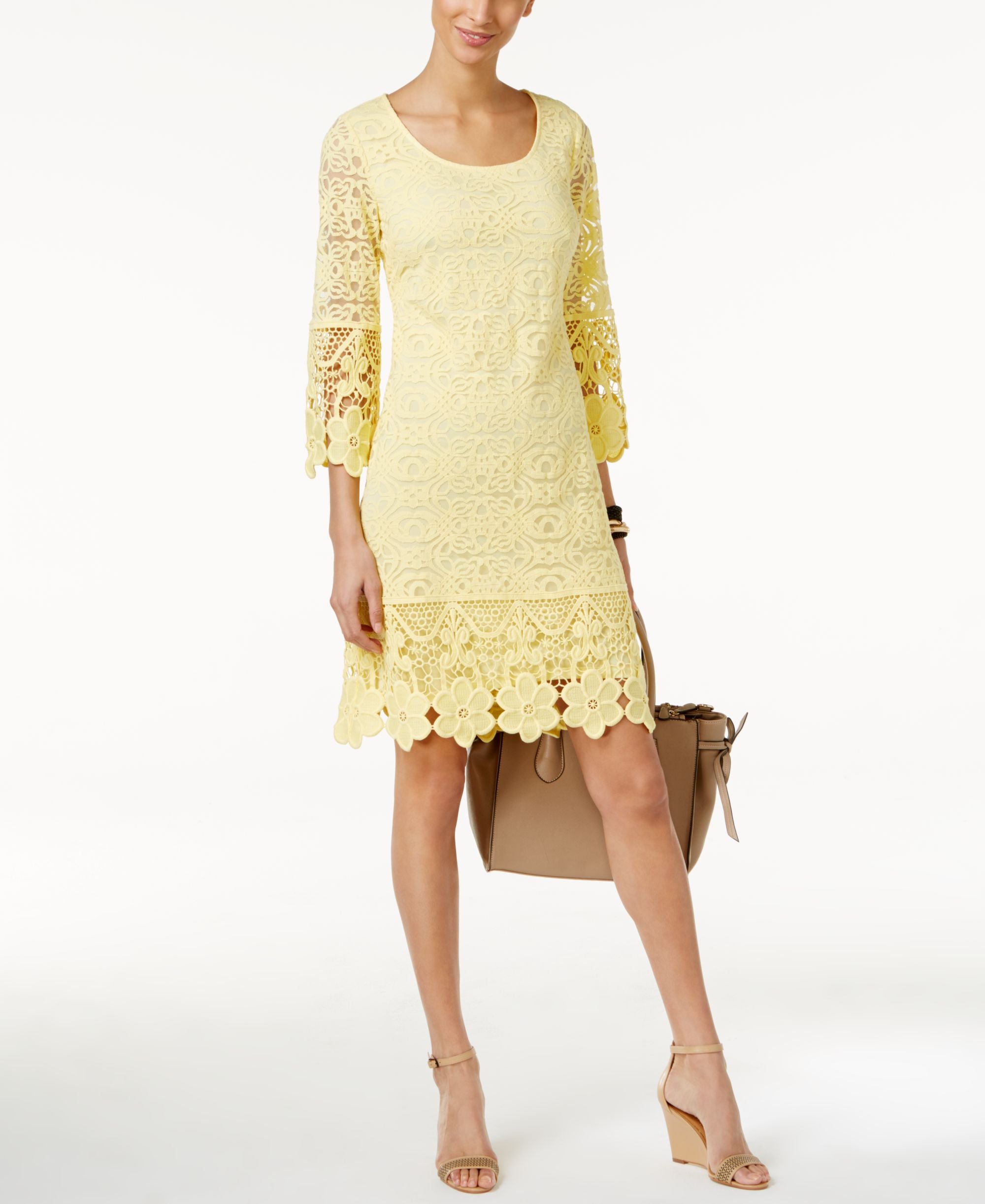 Alfani Petite Crochet Shift Dress