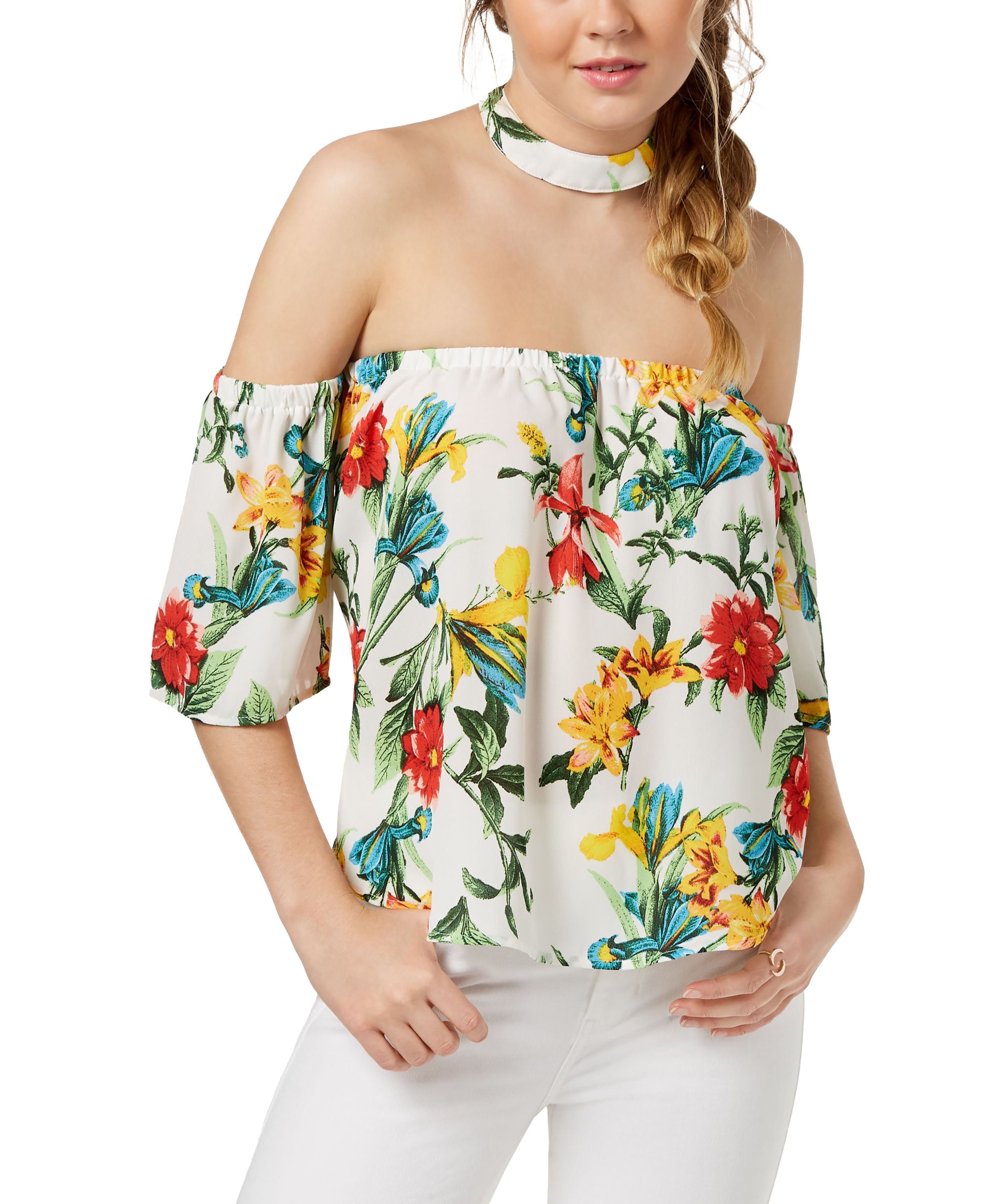 Juniors' Off-The-Shoulder Choker Top