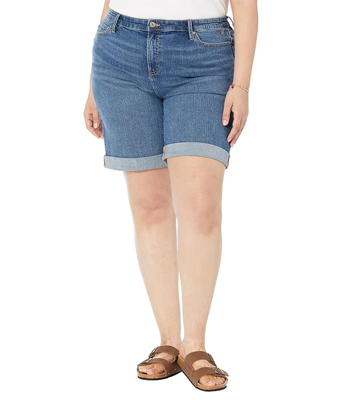 TH Flex Plus Size Cuffed Denim Shorts