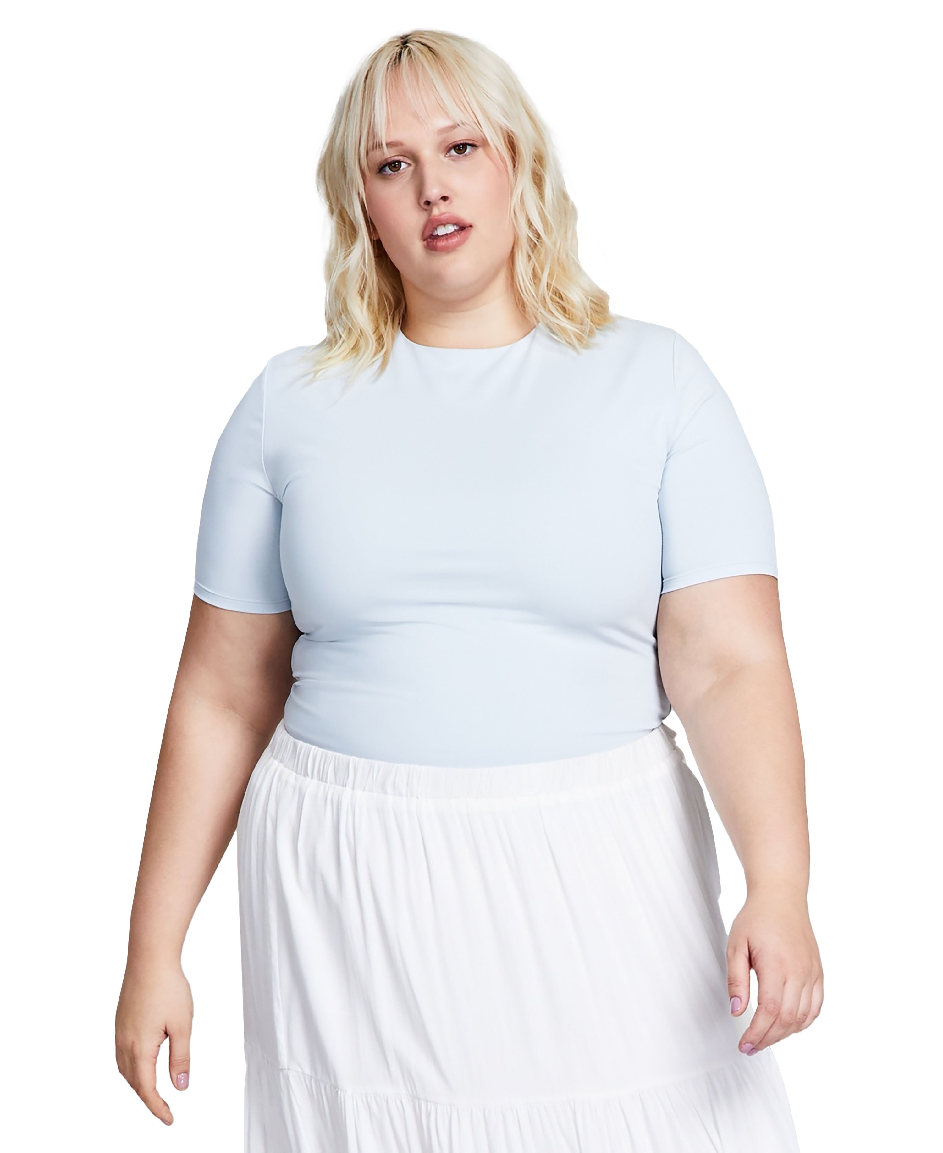 Trendy Plus Size Second Skin Crewneck Short-Sleeve T-Shirt Cool Dusk 3X