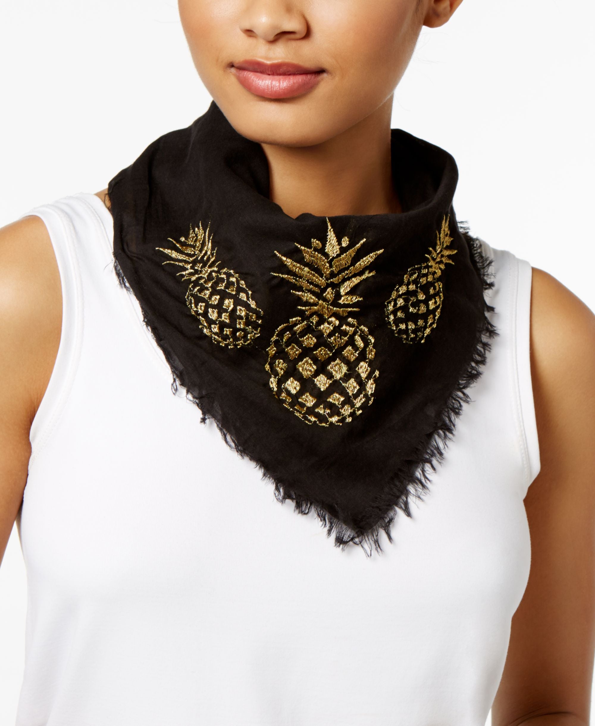 INC International Concepts Embroidered Pineapple Bandana