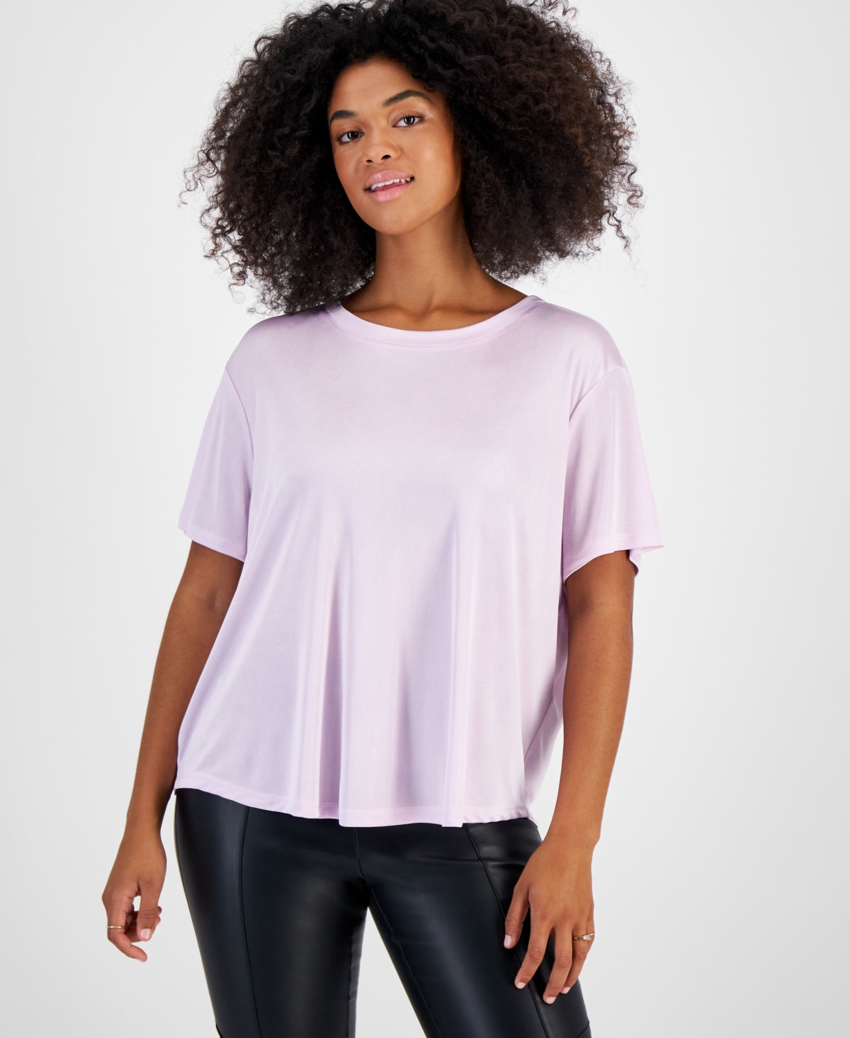 Women's Relaxed Shine Keyhole-Back T-Shirt
