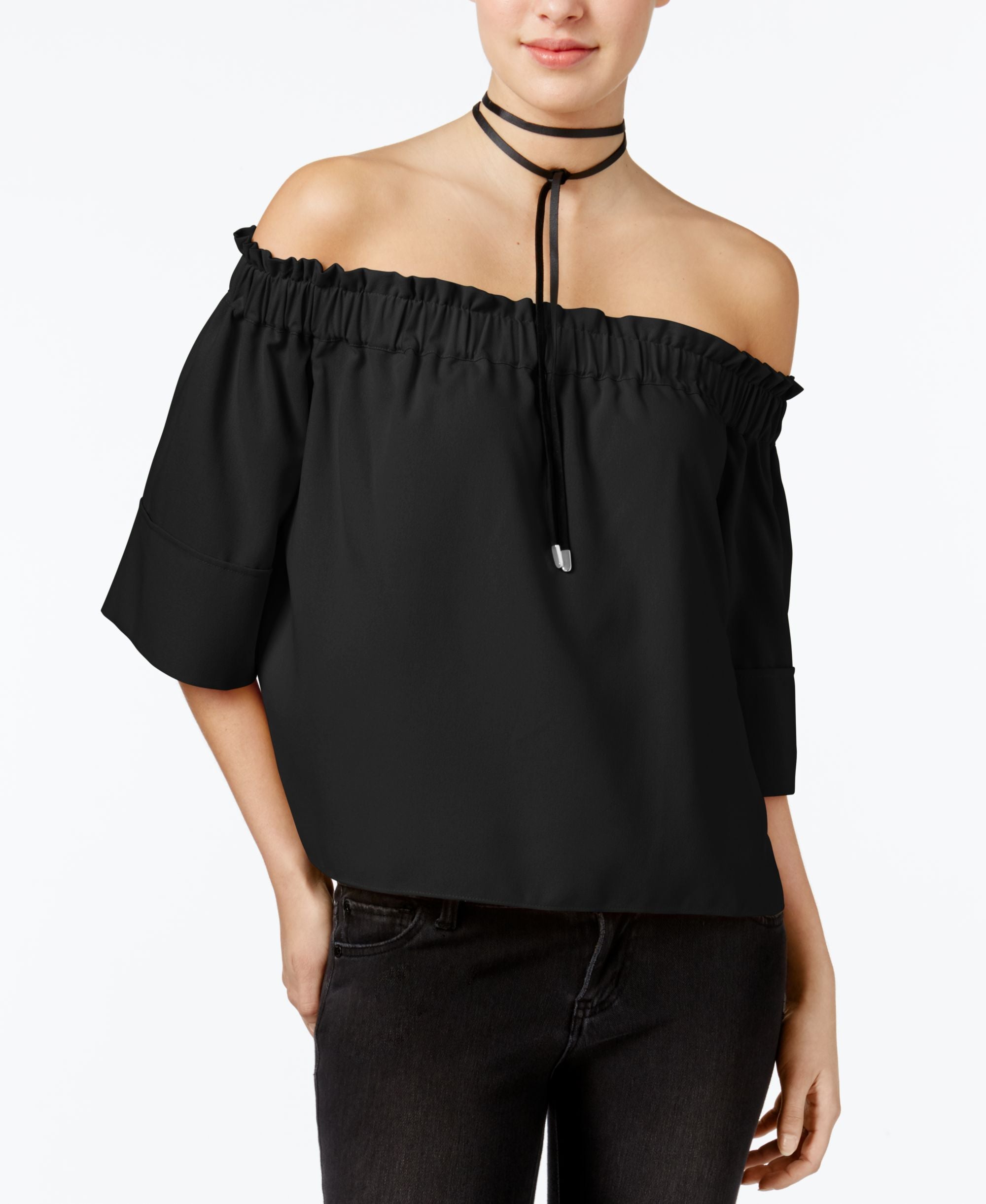 Rachel Rachel Roy Shirred Off The Shoulder Top