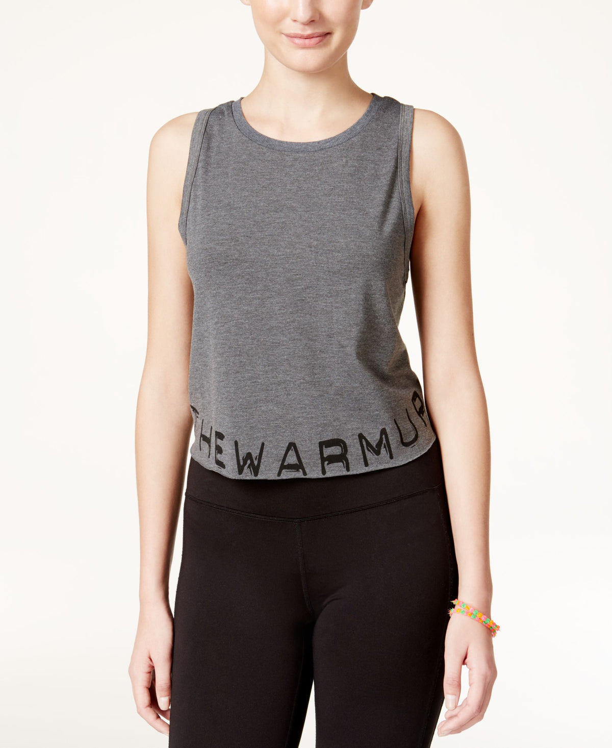 Jessica Simpson The Warm Up Juniors Graphic Crop Tank Top