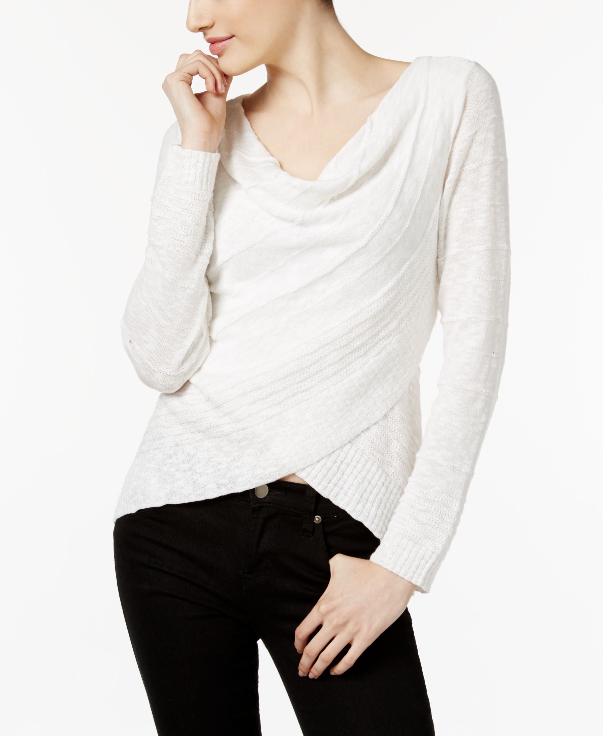 INC International Concepts Draped Crossover Top