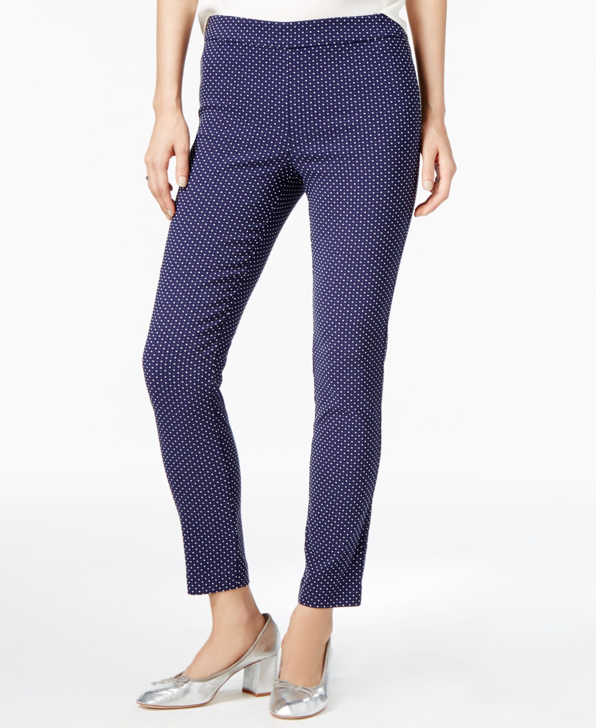 Maison Jules Polka Dot Pull On Pants