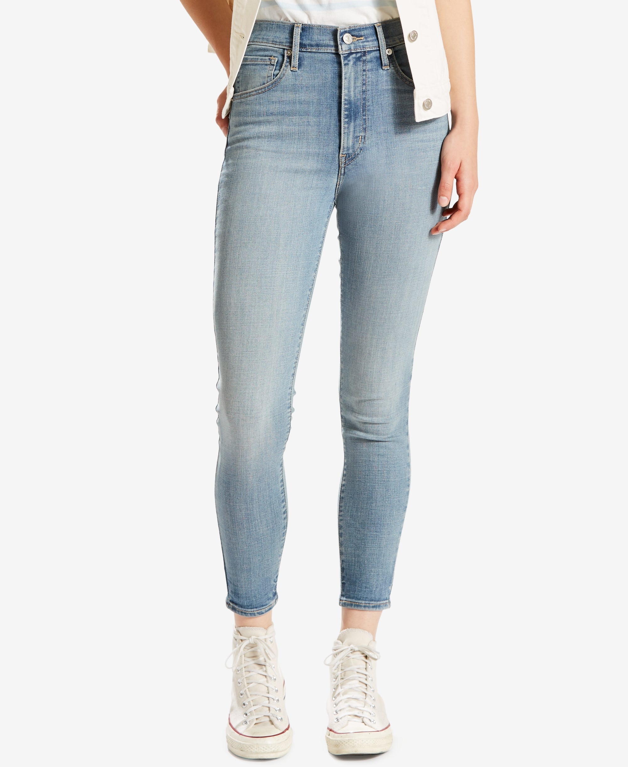 Levis Mile High Cropped Skinny Jeans